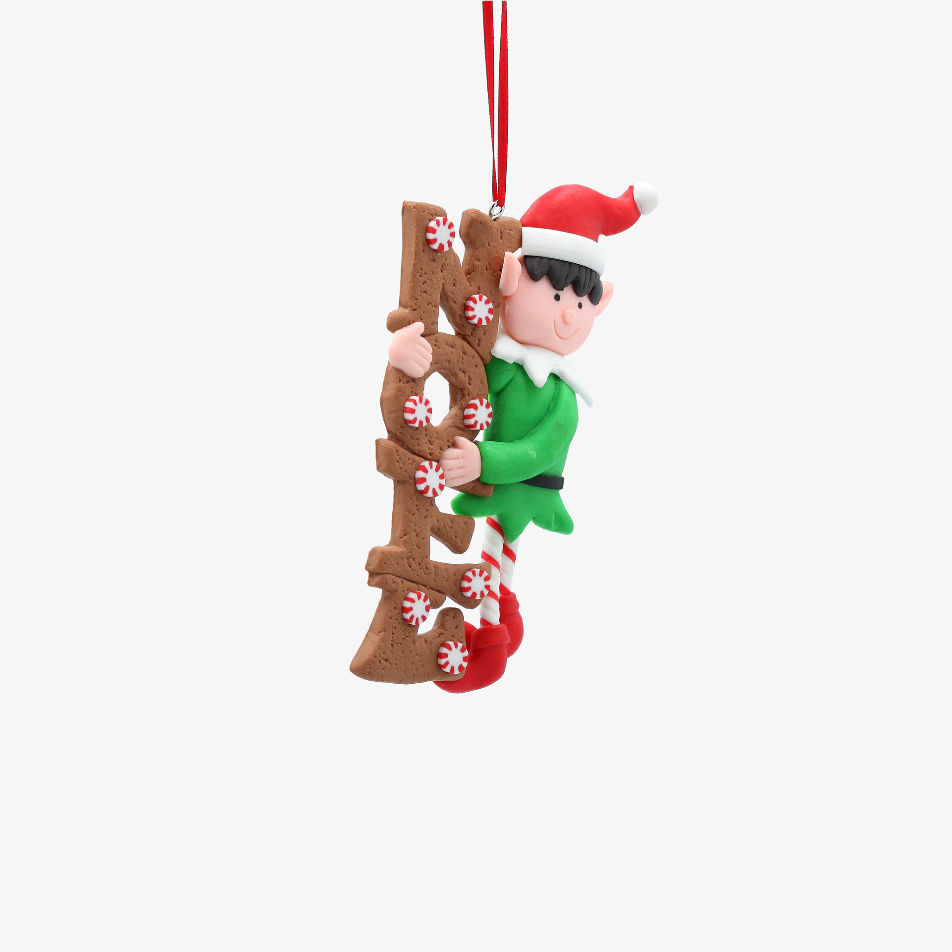 Adorno colgante de arcilla Christmas Elf 11cm