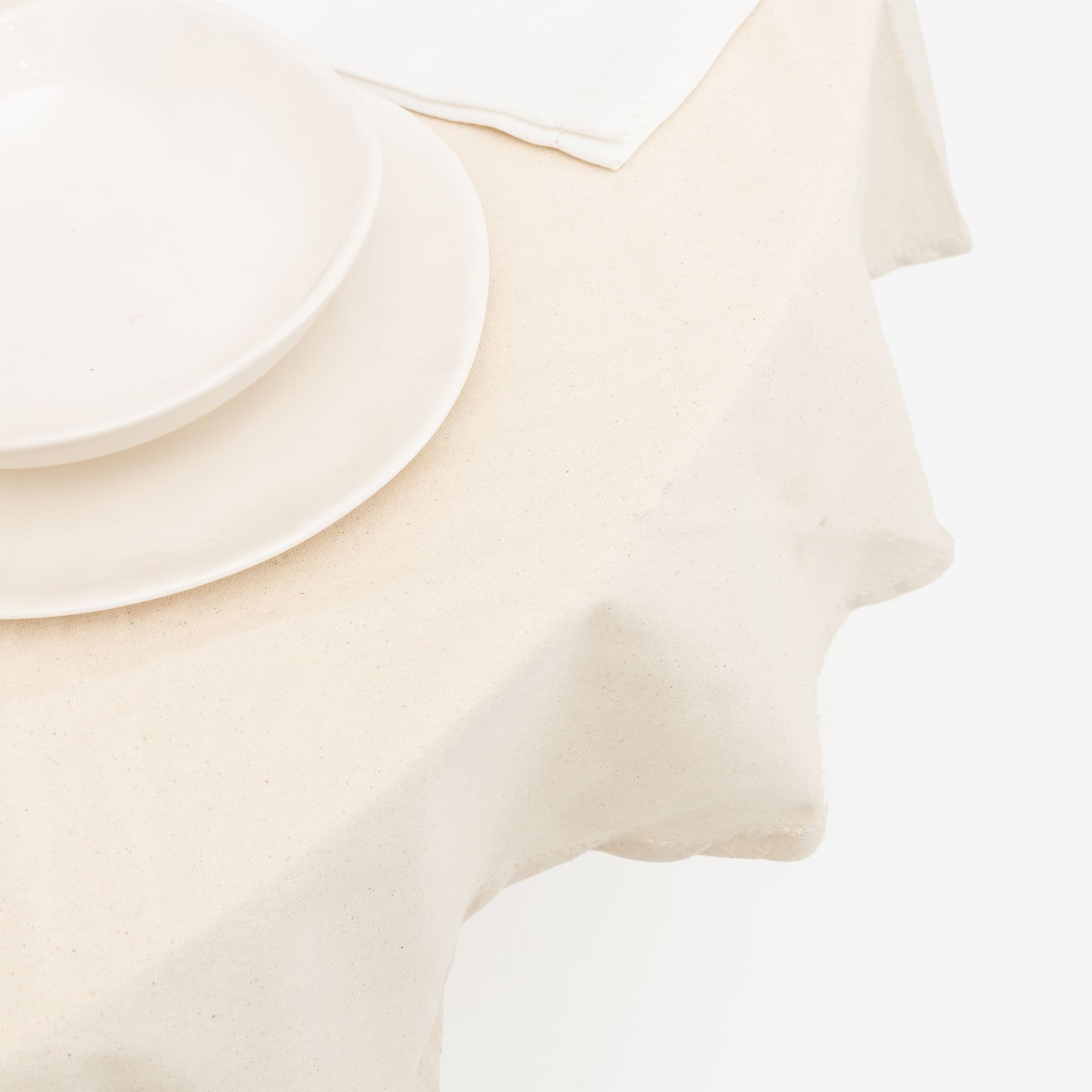 Mantel de algod&oacute;n natural Vainica &Oslash;160cm