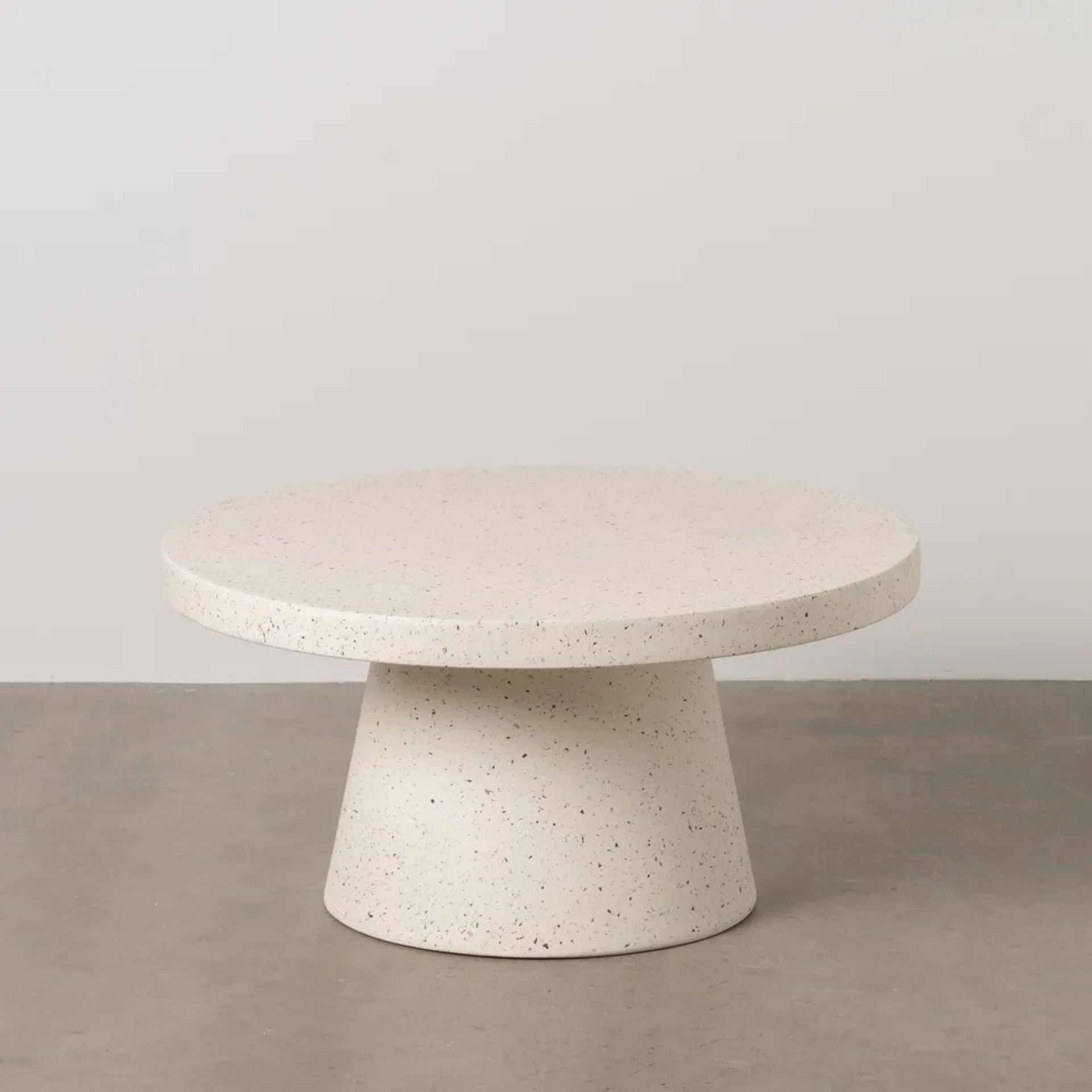 Mesa de centro de fibra de magnesio blanca Milo &Oslash;80x38cm