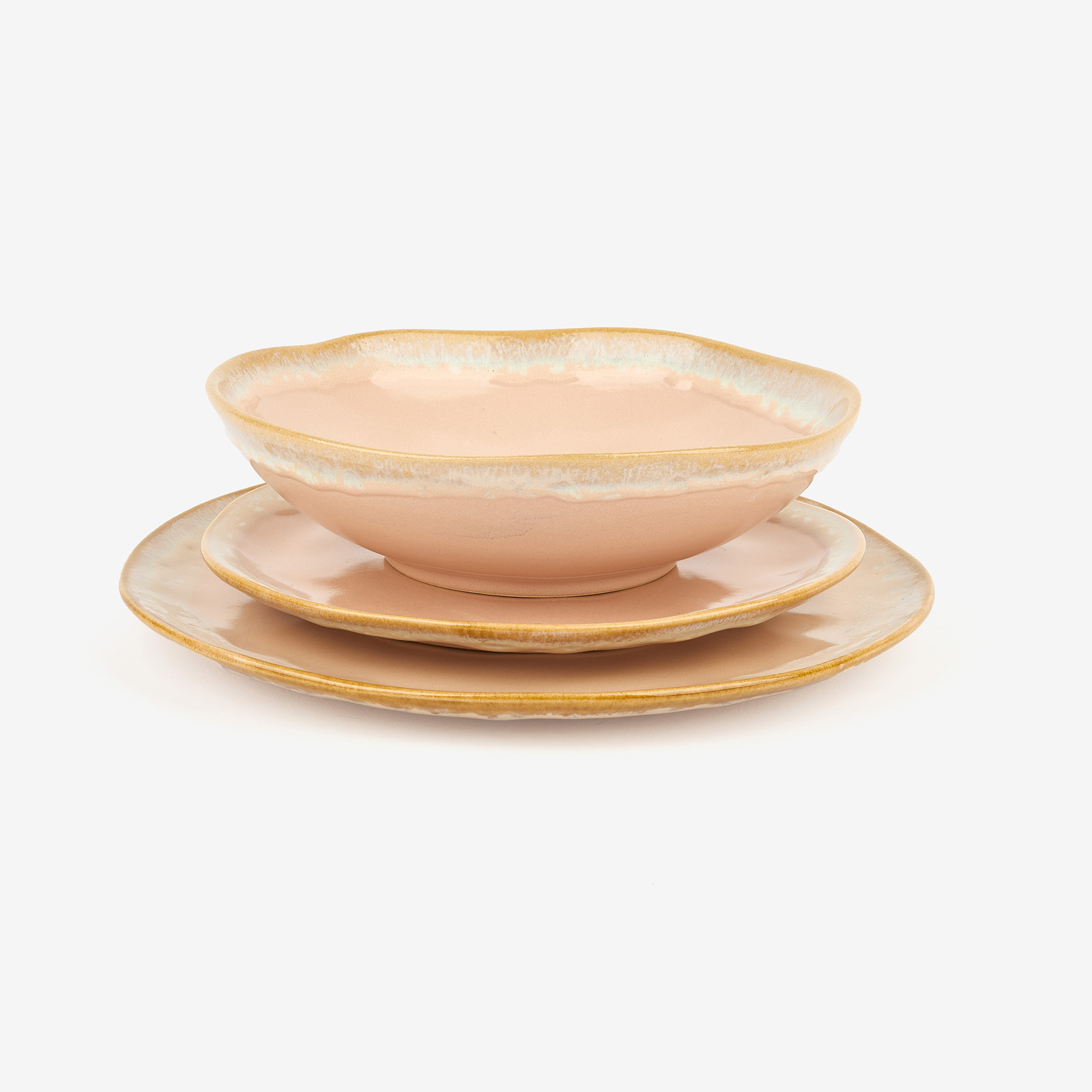 Plato hondo de gres beige Amelie Ø20cm