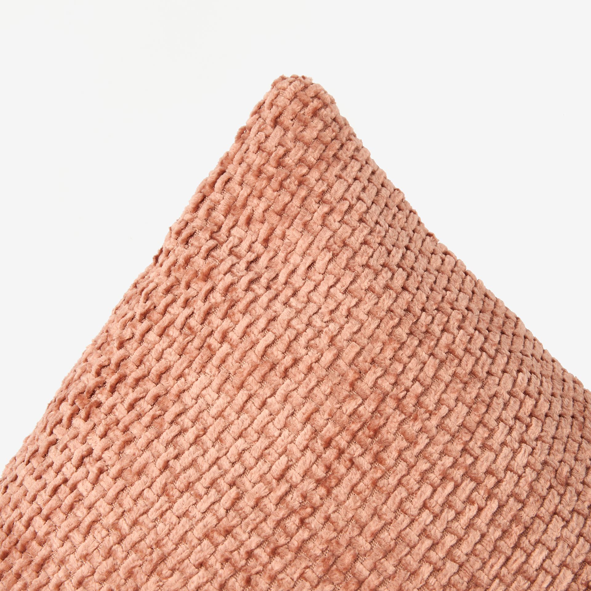 Funda de cojín chenilla teja 30x45cm