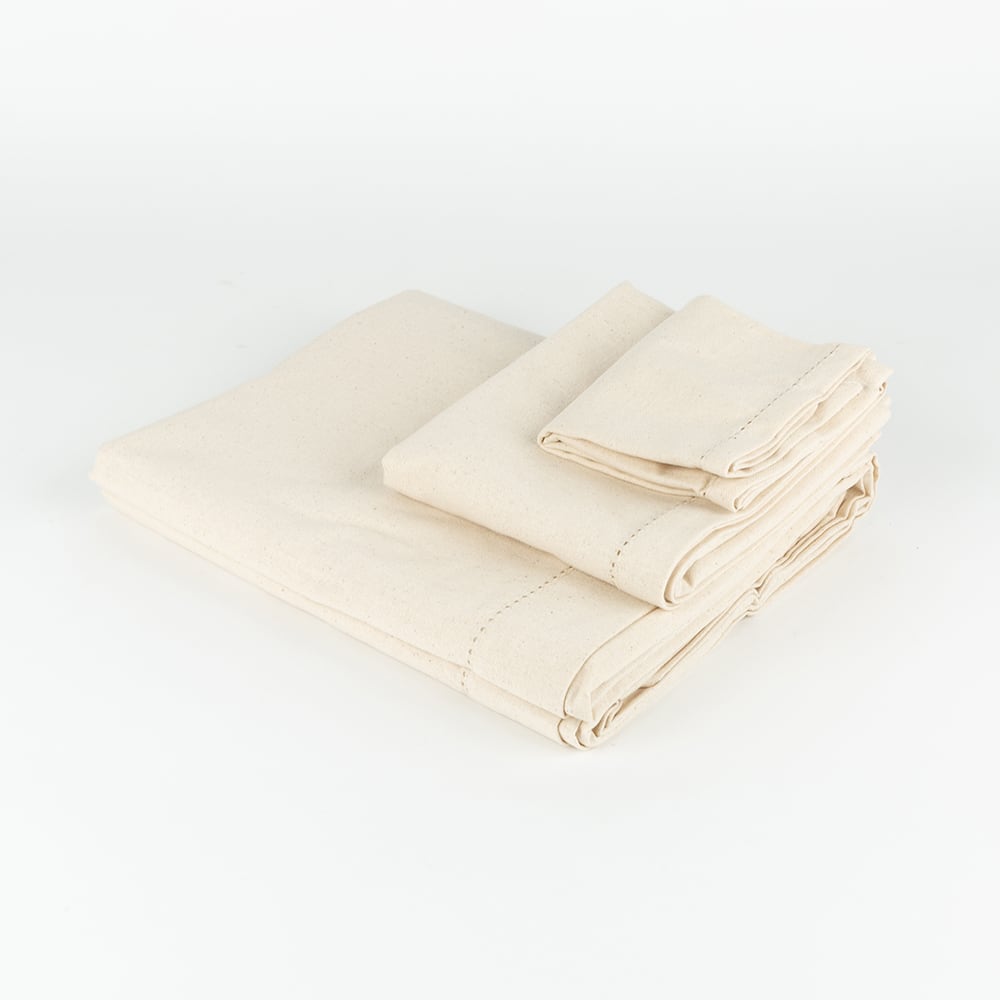 Set de 2 servilletas de algod&oacute;n natural Vainica 45x45cm