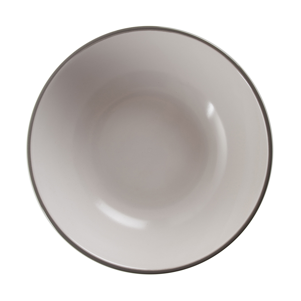 Vajilla de 19 piezas de gres blanca Rustik