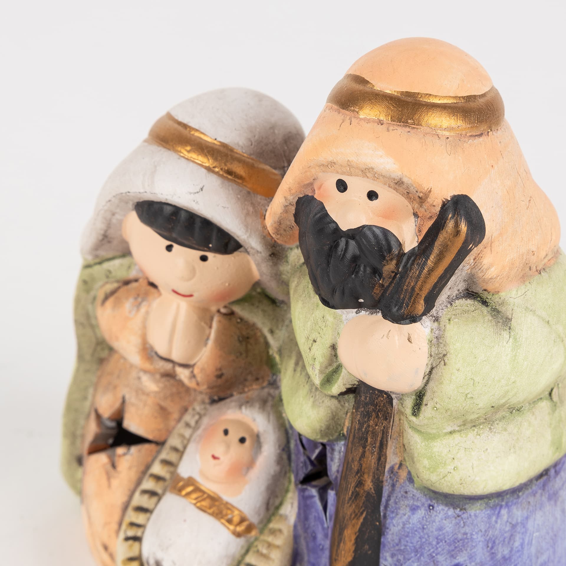 Belén de cerámica con luz