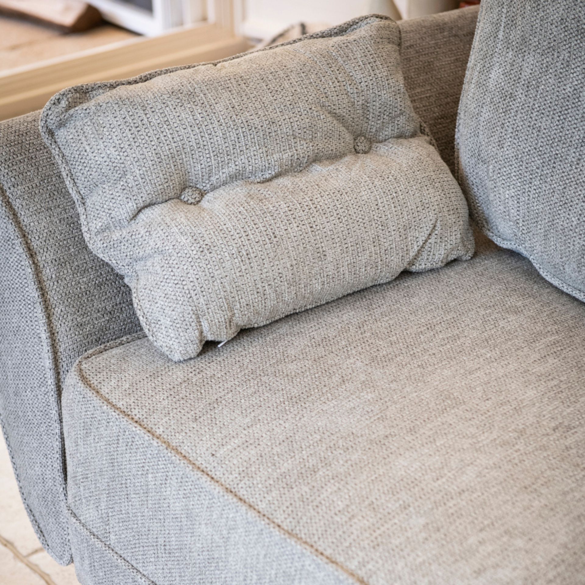 Sofá cama de 3 plazas gris Fules 212x85x85cm