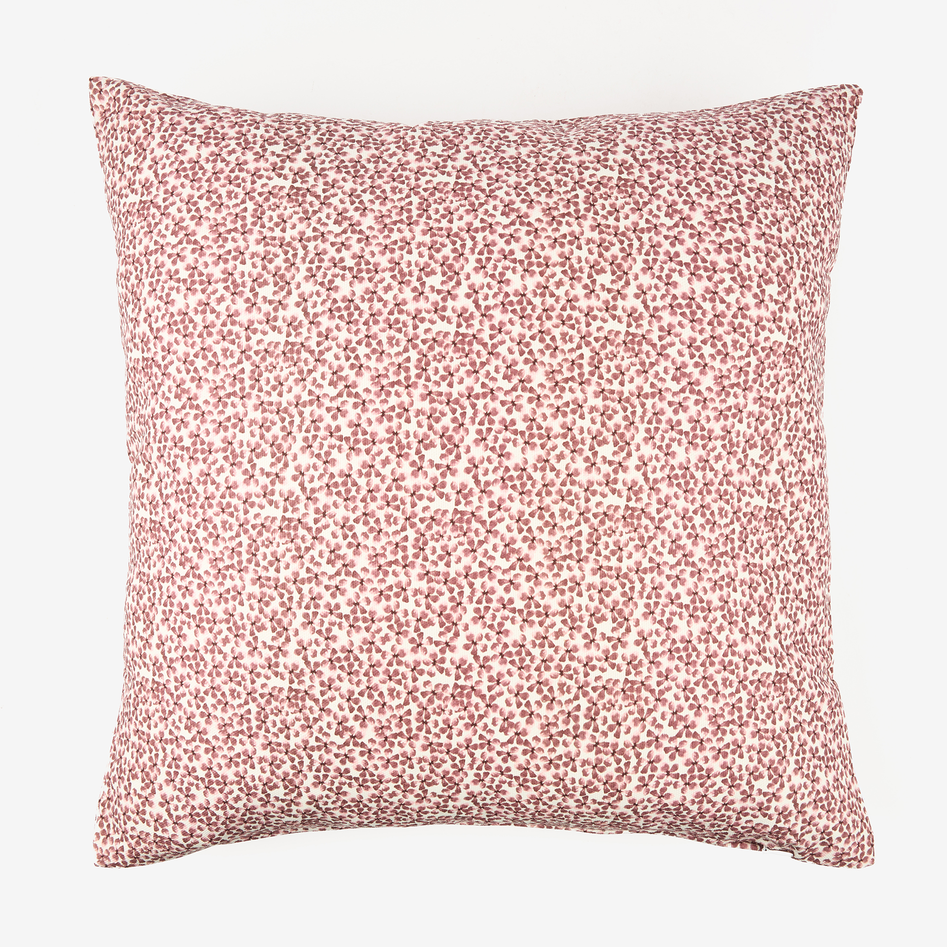 Funda de cojín de algodón granate Anémona 45x45cm