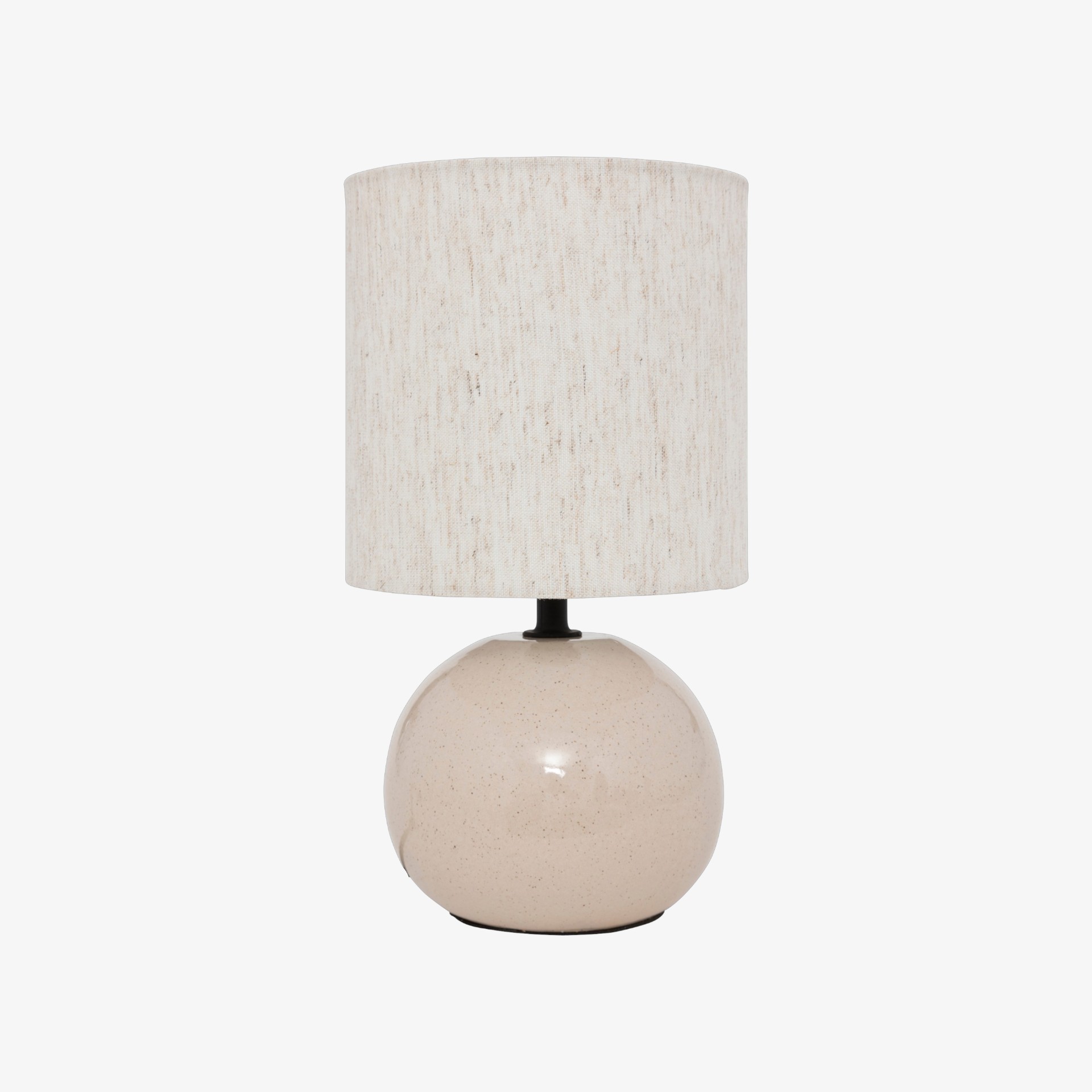 L&aacute;mpara de mesa de cer&aacute;mica beige Luma &Oslash;15x28cm