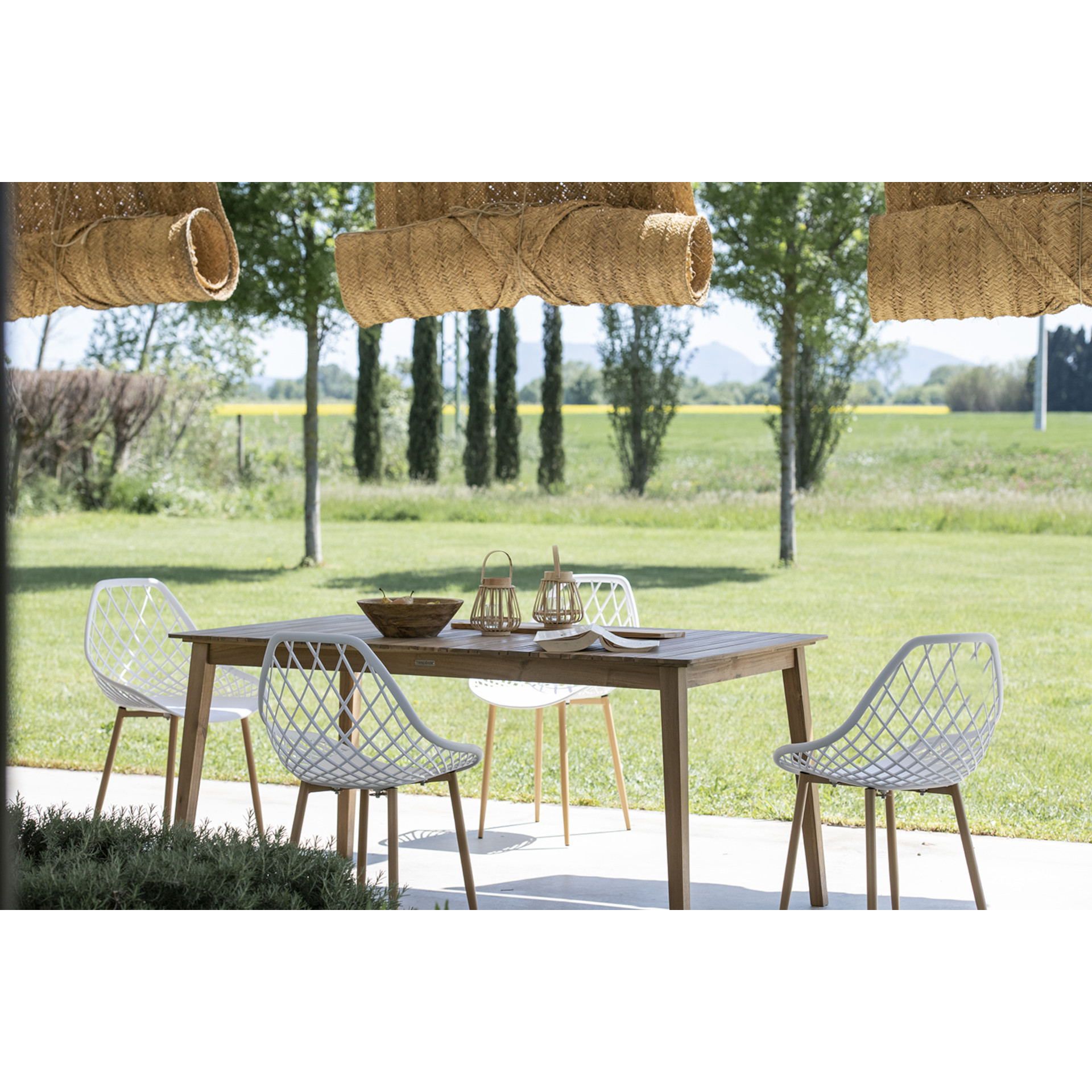 Silla de de comedor blanca Cascais 48x54x82 cm
