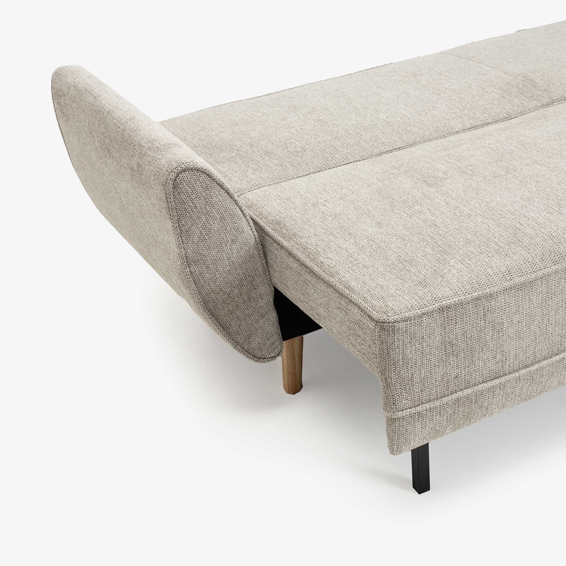 Sofá cama de 3 plazas gris Fules 212x85x85cm