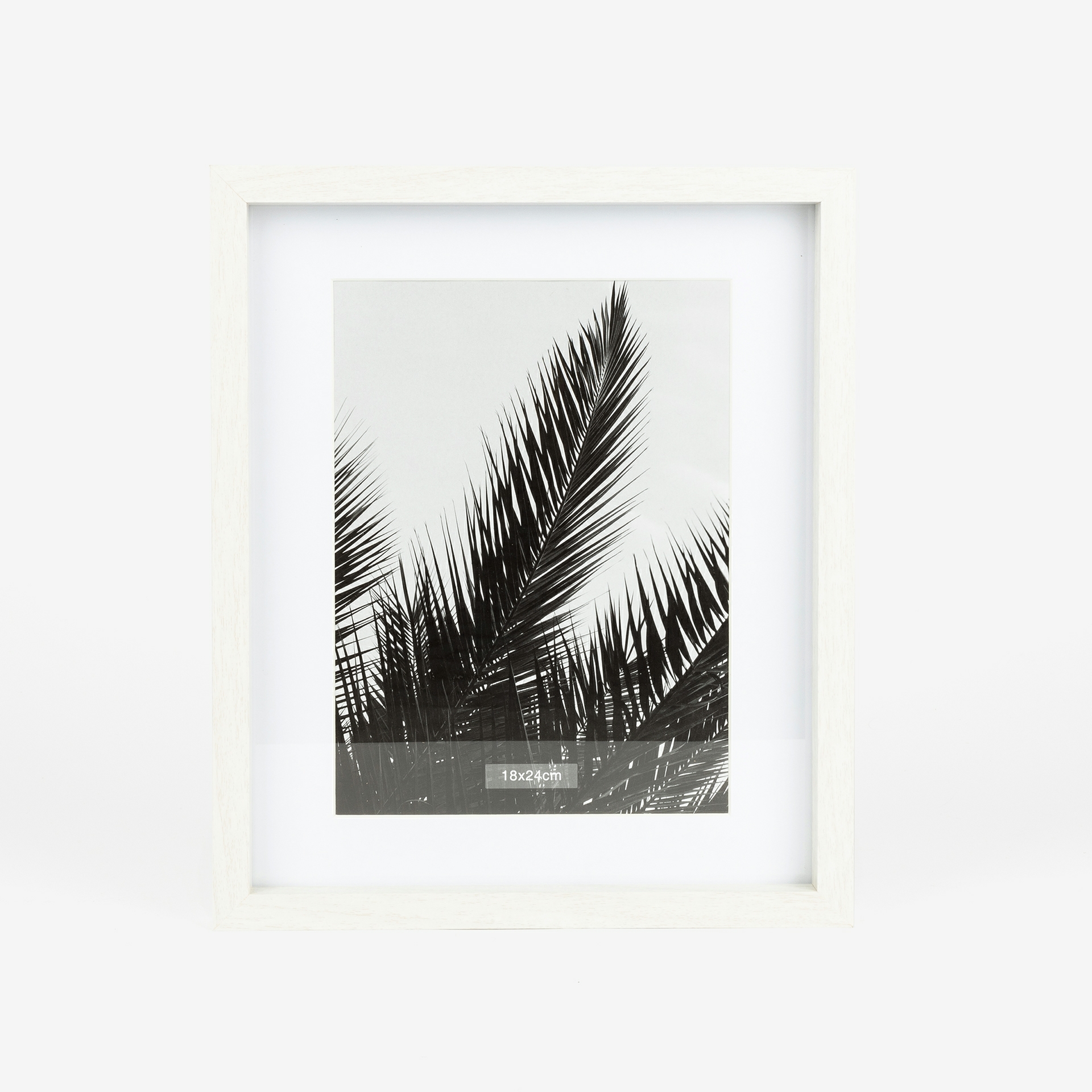 Marco de fotos blanco de madera Mati 18x24cm