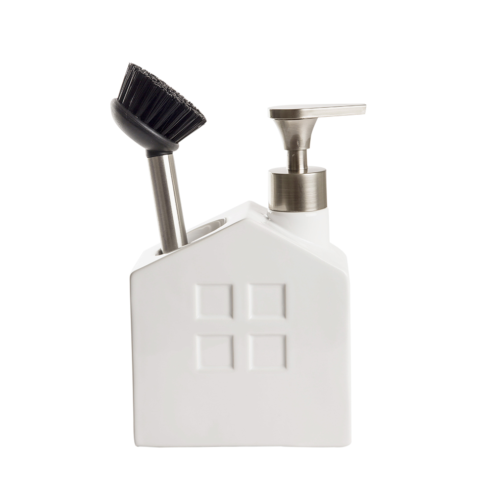 Dispensador de jabón de cocina de cerámica con accesorios House