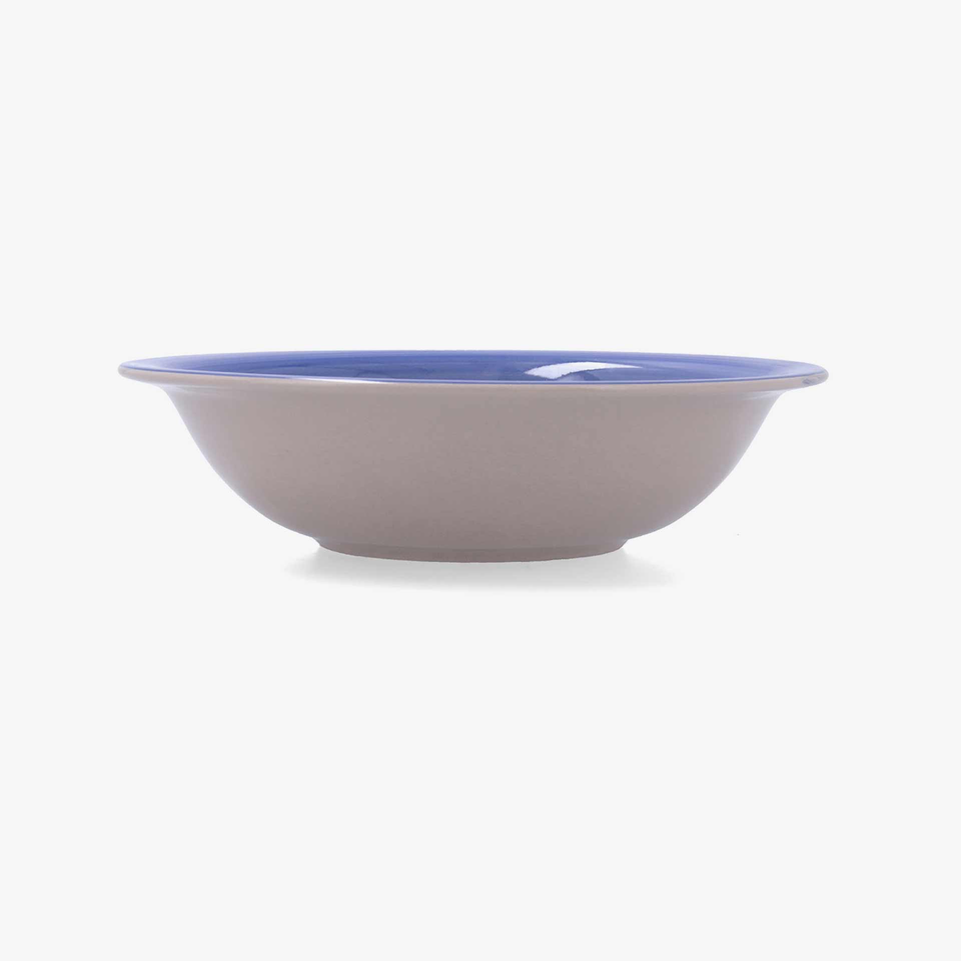 Plato hondo de cer&aacute;mica azul Aegea &Oslash;21cm