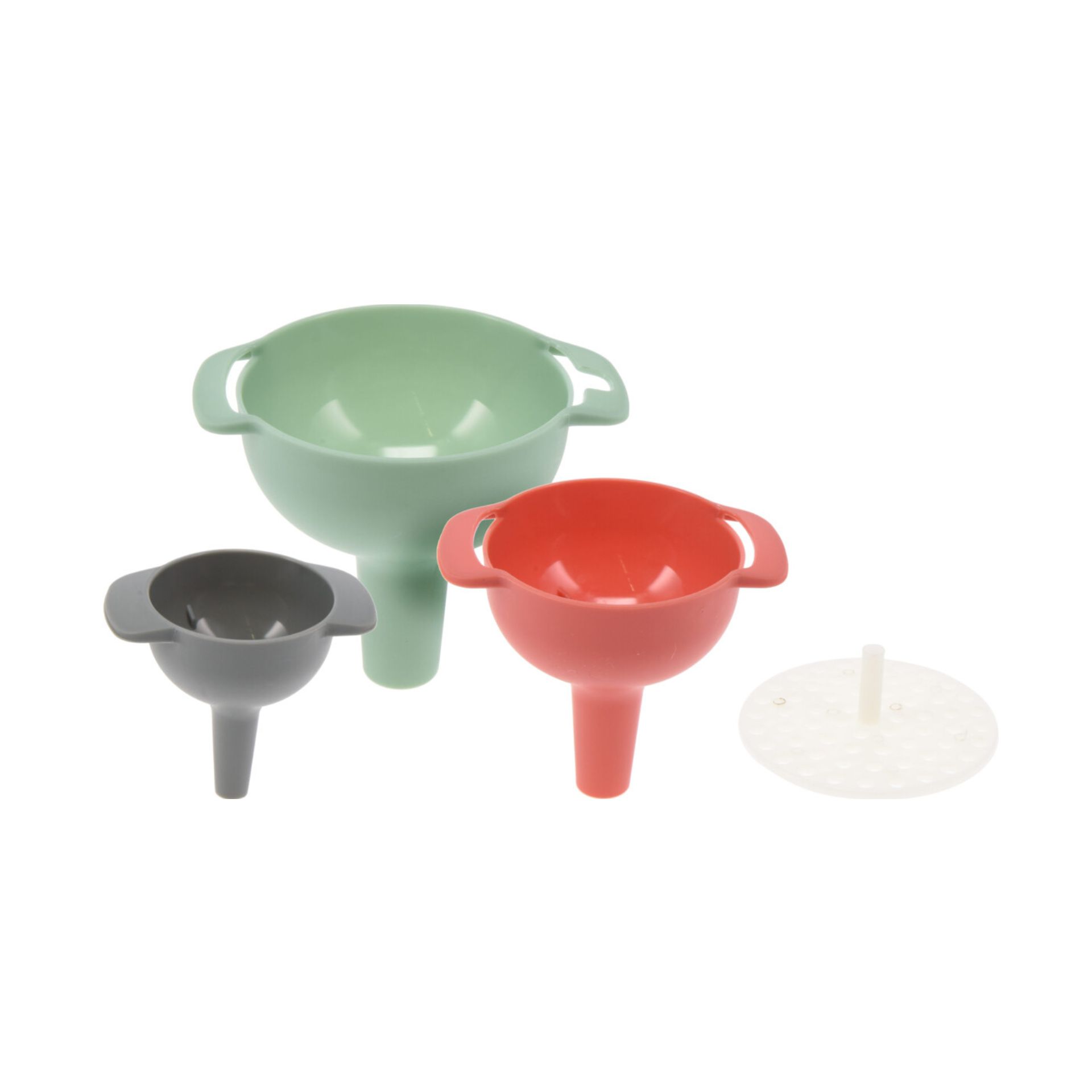 Set de 4 embudos de silicona de colores Sweley