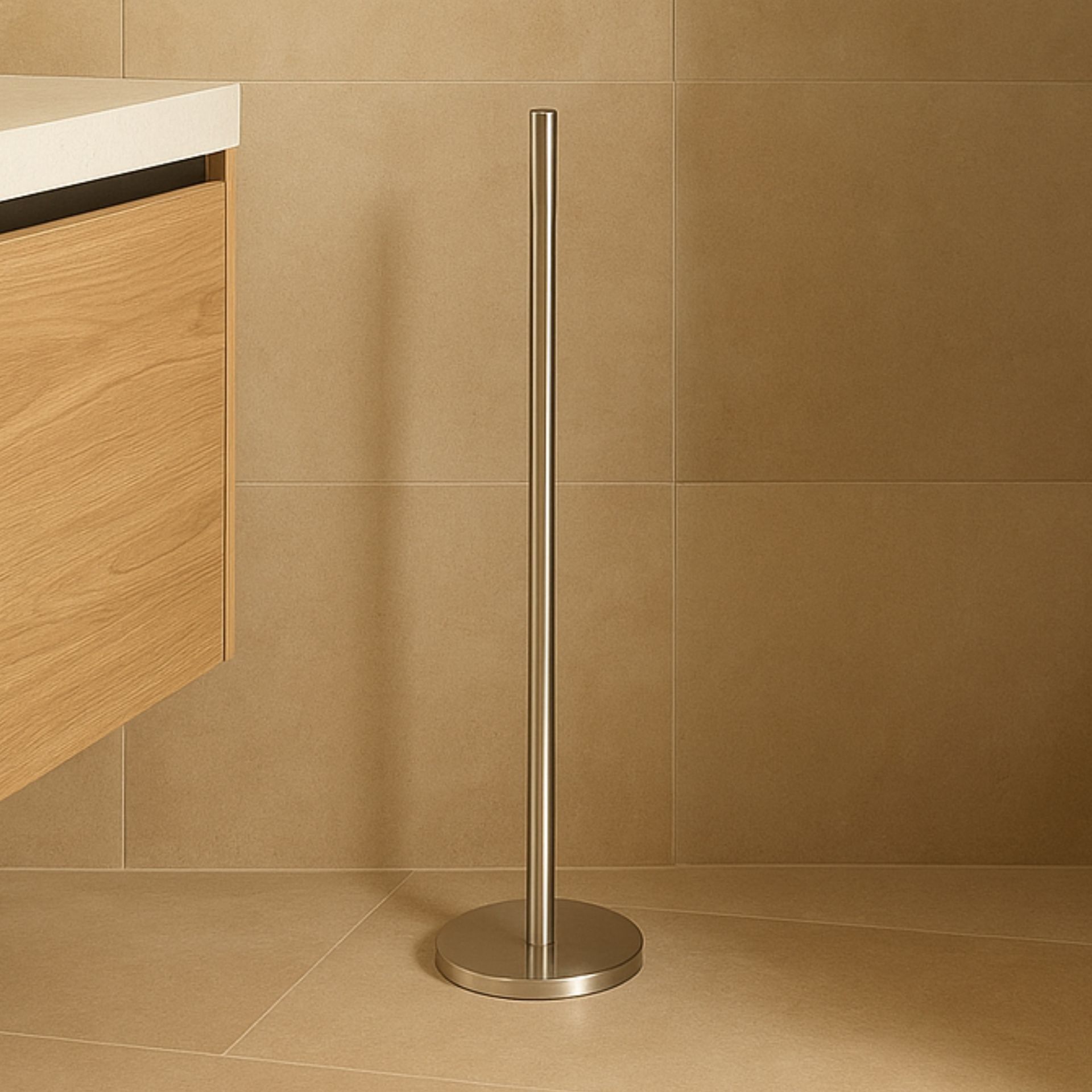 Portarrollos de papel Wc de acero inoxidable Ø15x46cm