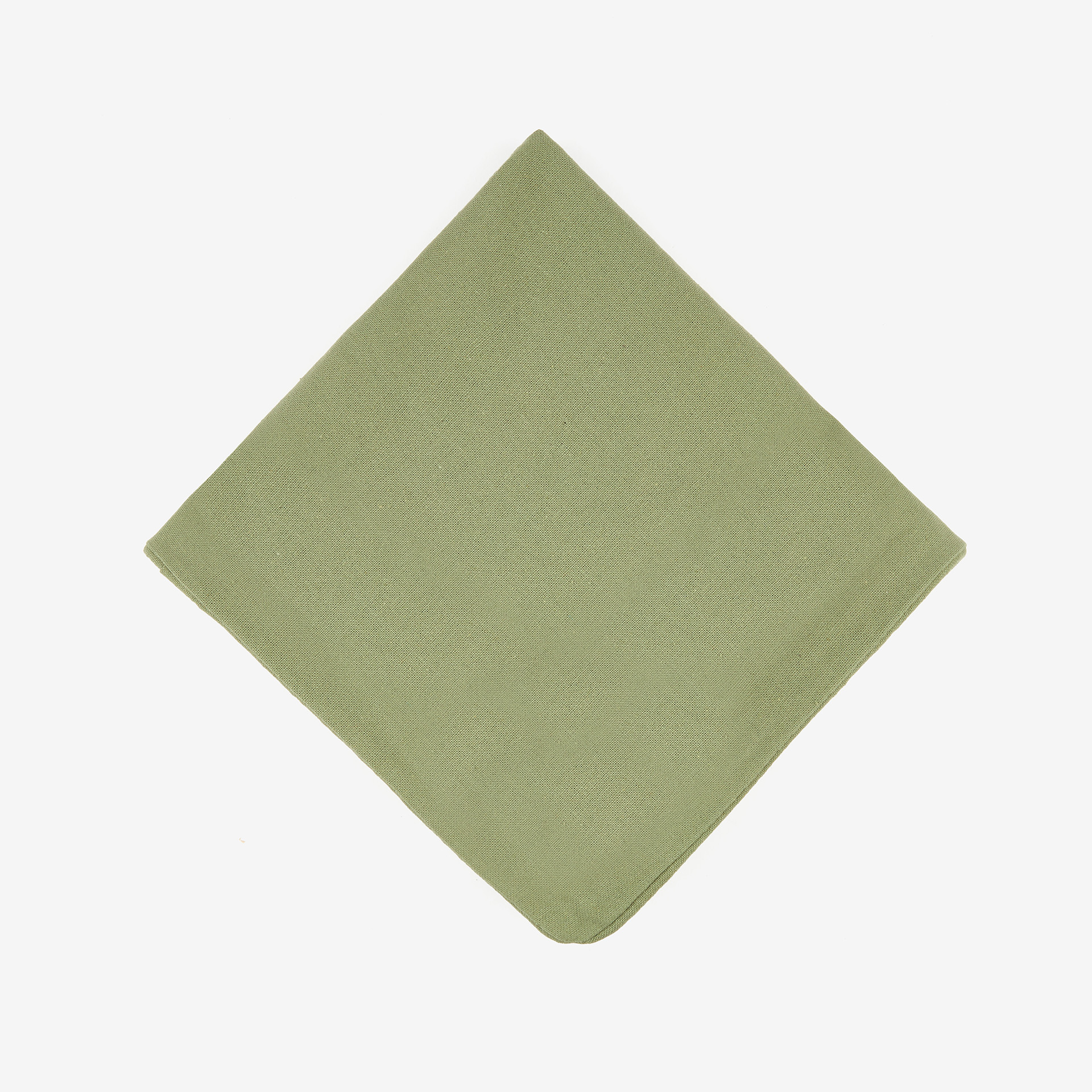 Funda de coj&iacute;n de algod&oacute;n verde ribete 45x45cm