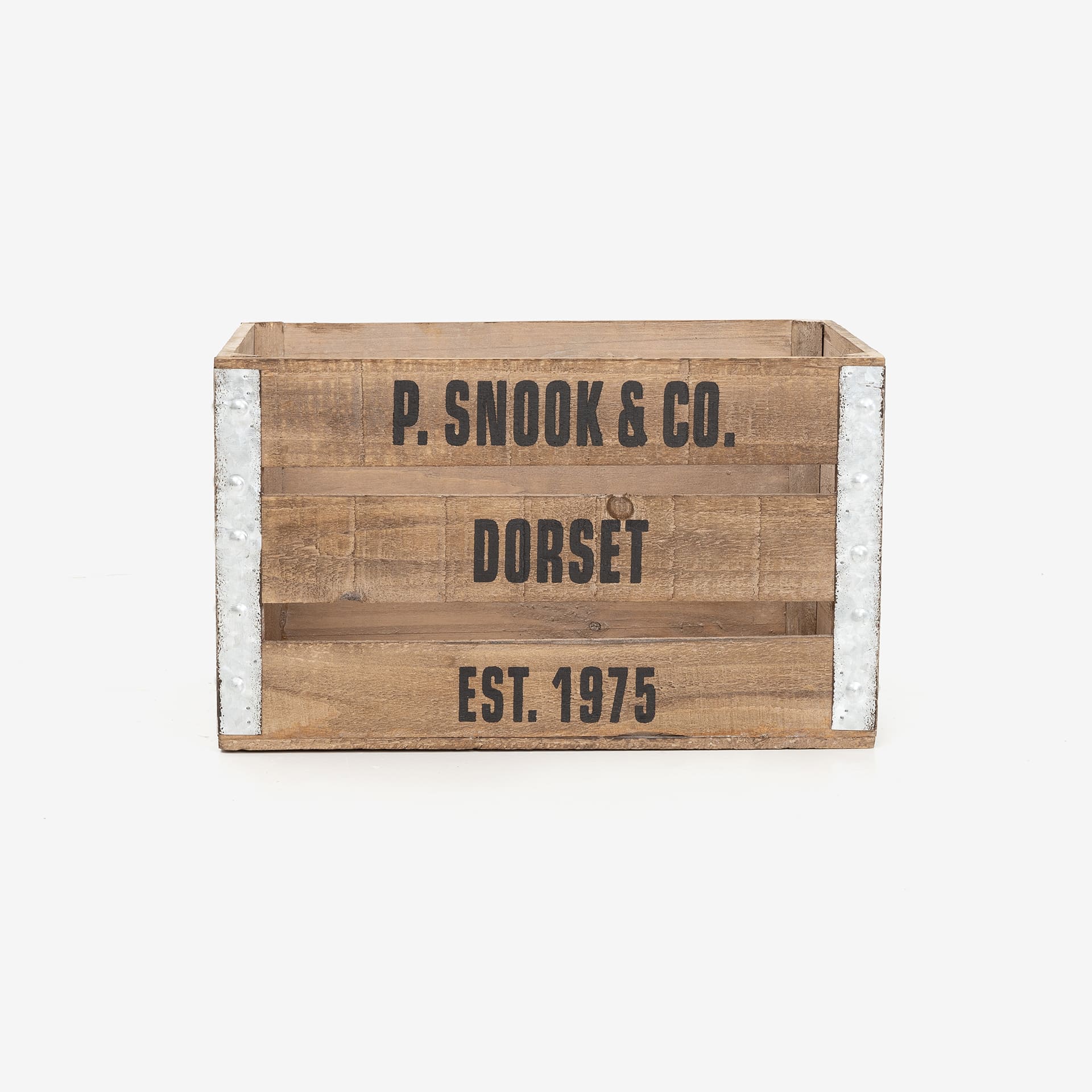 Caja listones madera Kim 44x31x26cm