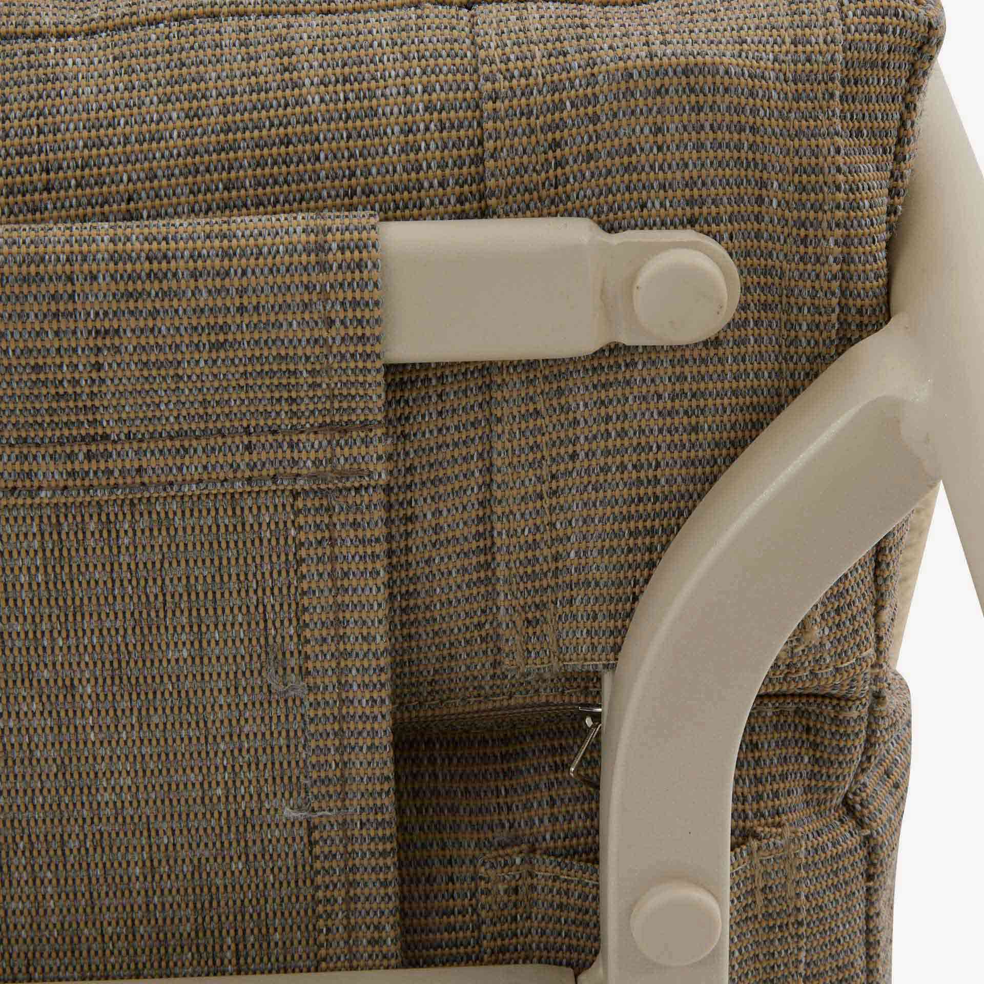 Conjunto de jard&iacute;n para 4 personas de acero crema Solani