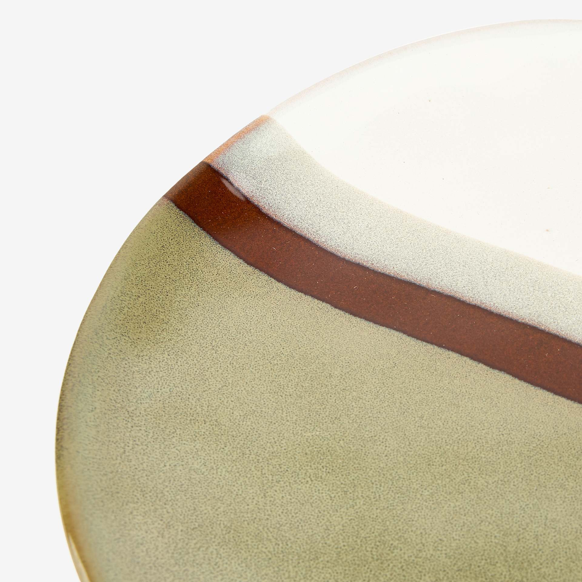 Plato de postre de cerámica caqui Sotres Ø21cm