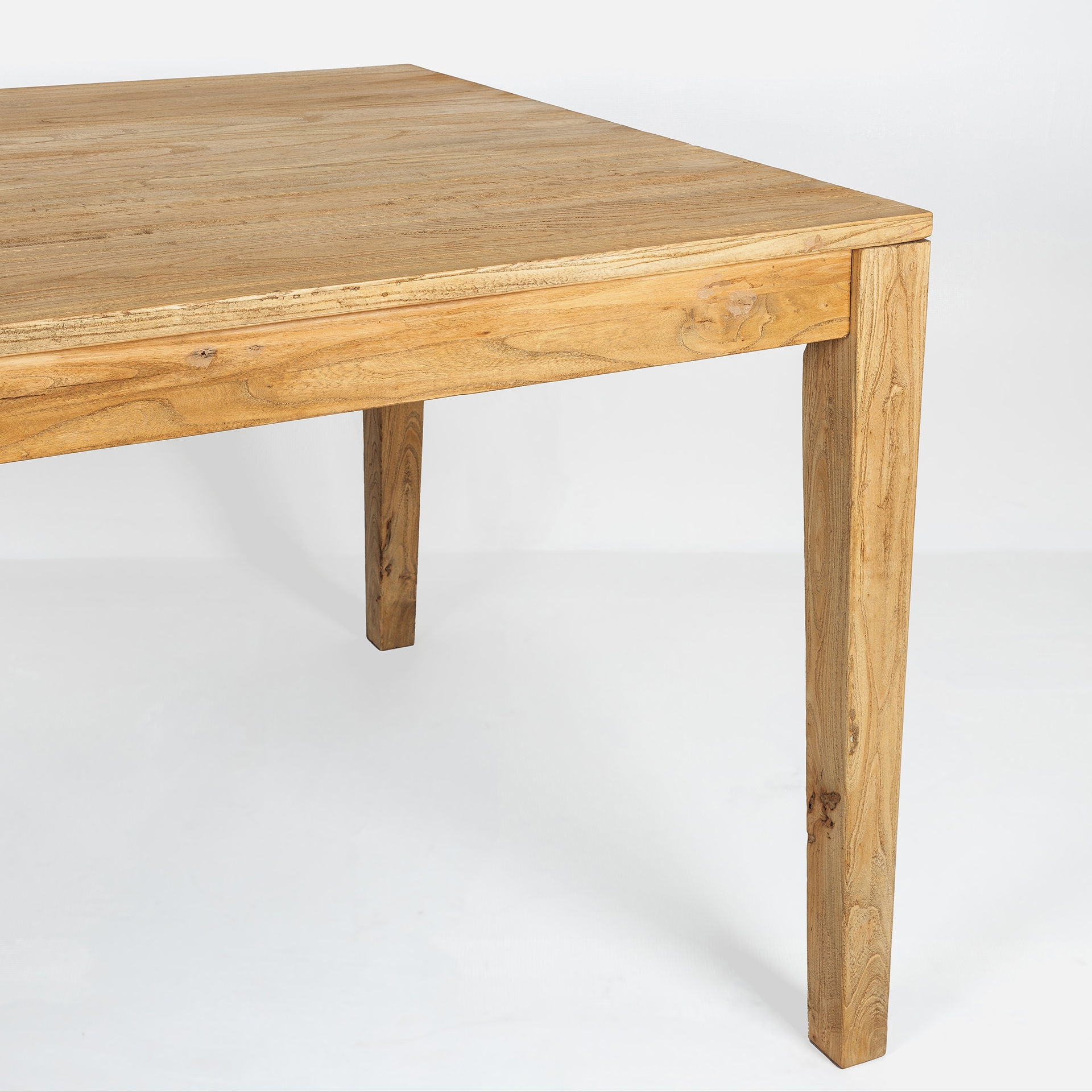 Mesa de comedor extensible de madera de olmo 160/200x100x78cm
