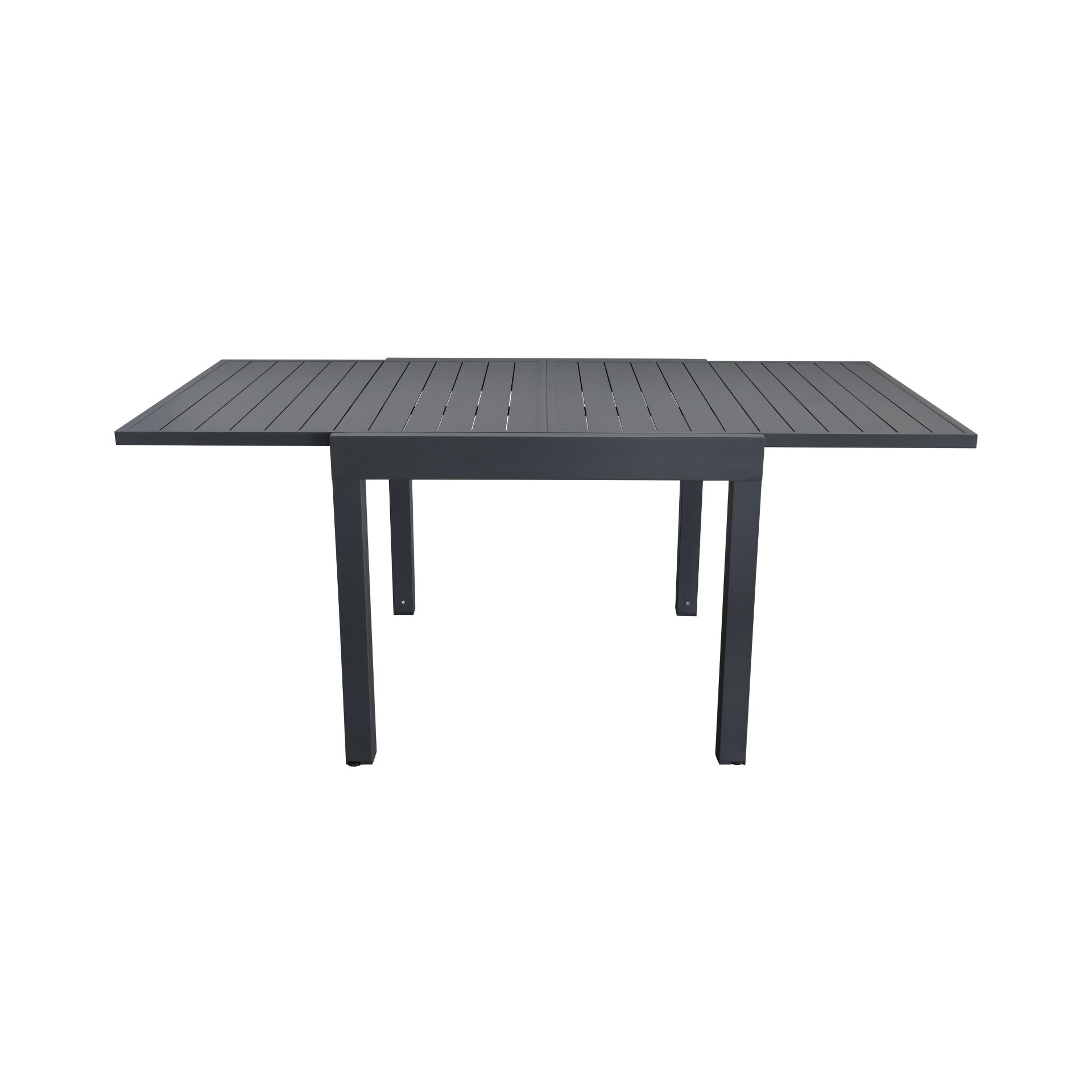 Mesa de jardín extensible de aluminio gris Nijar 90/180x90x76cm