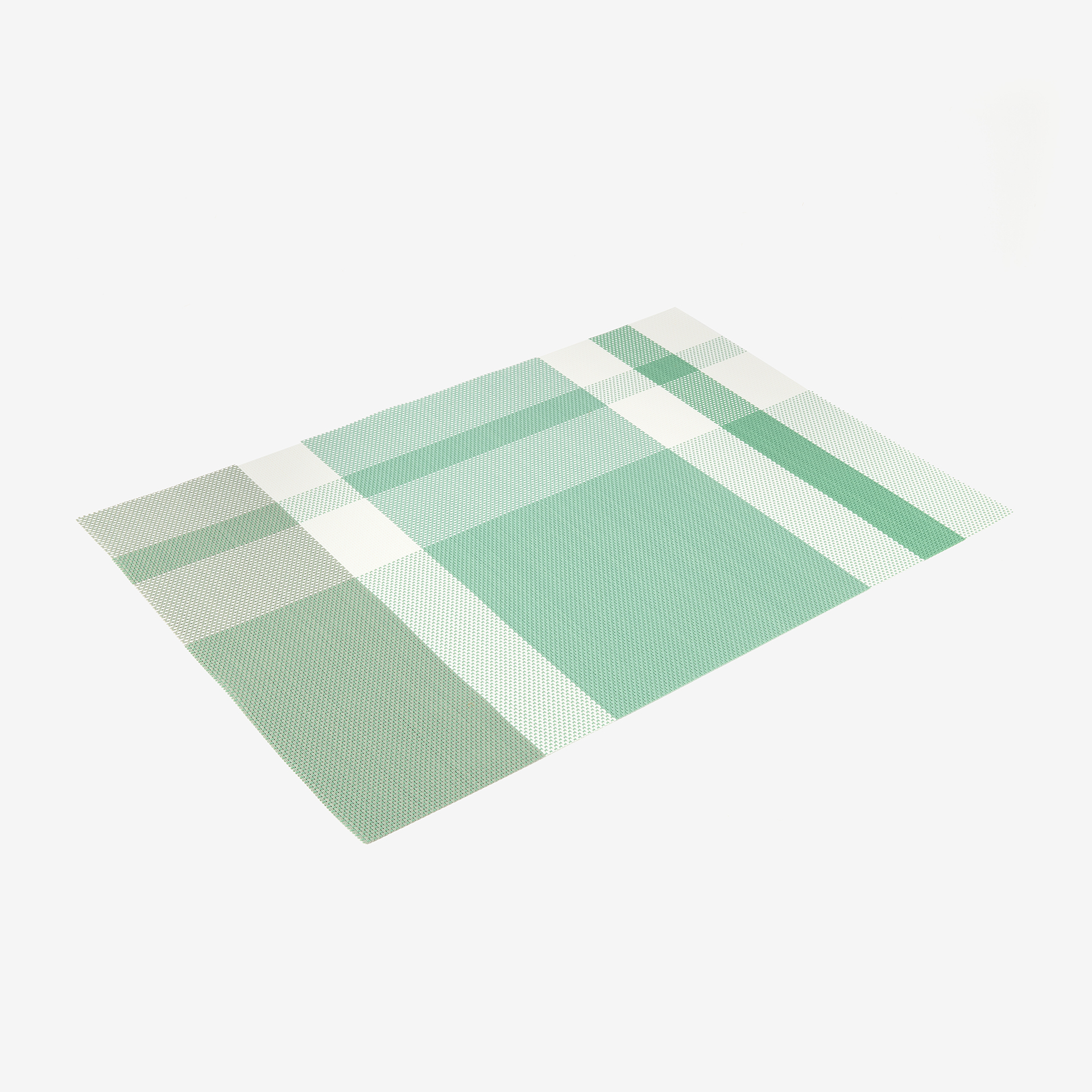 Mantel individual cuadros verde 45x30cm