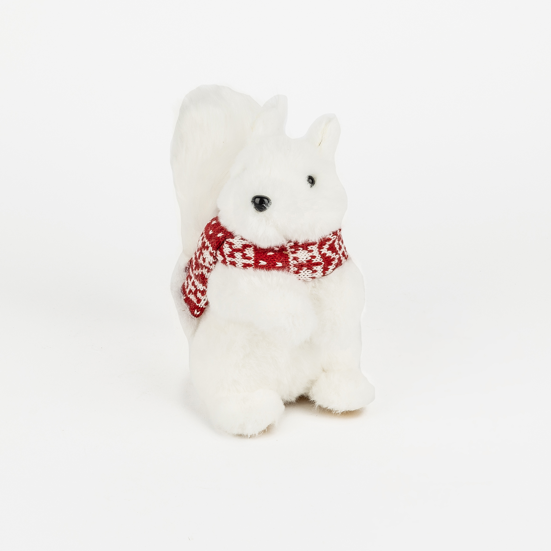 Figura decorativa ardilla con bufanda 20x10x16cm