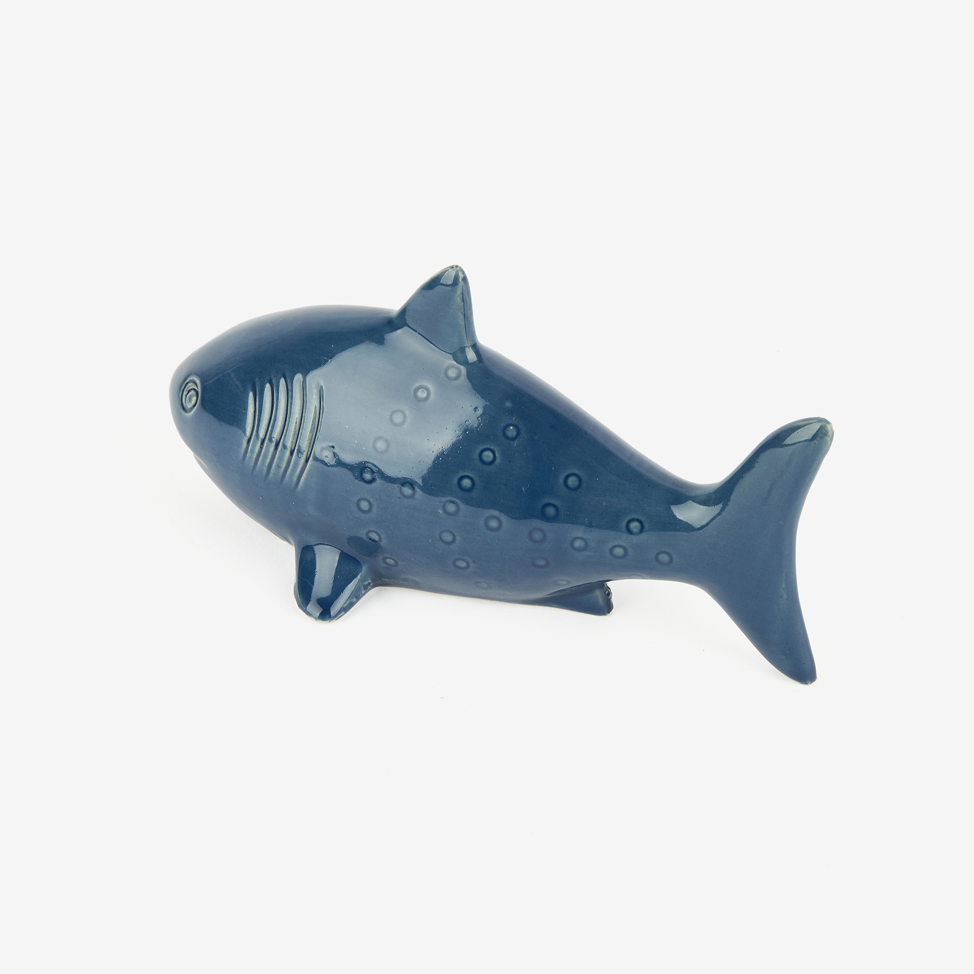 Figura decorativa de cer&aacute;mica Shark Sea 20x9x10cm