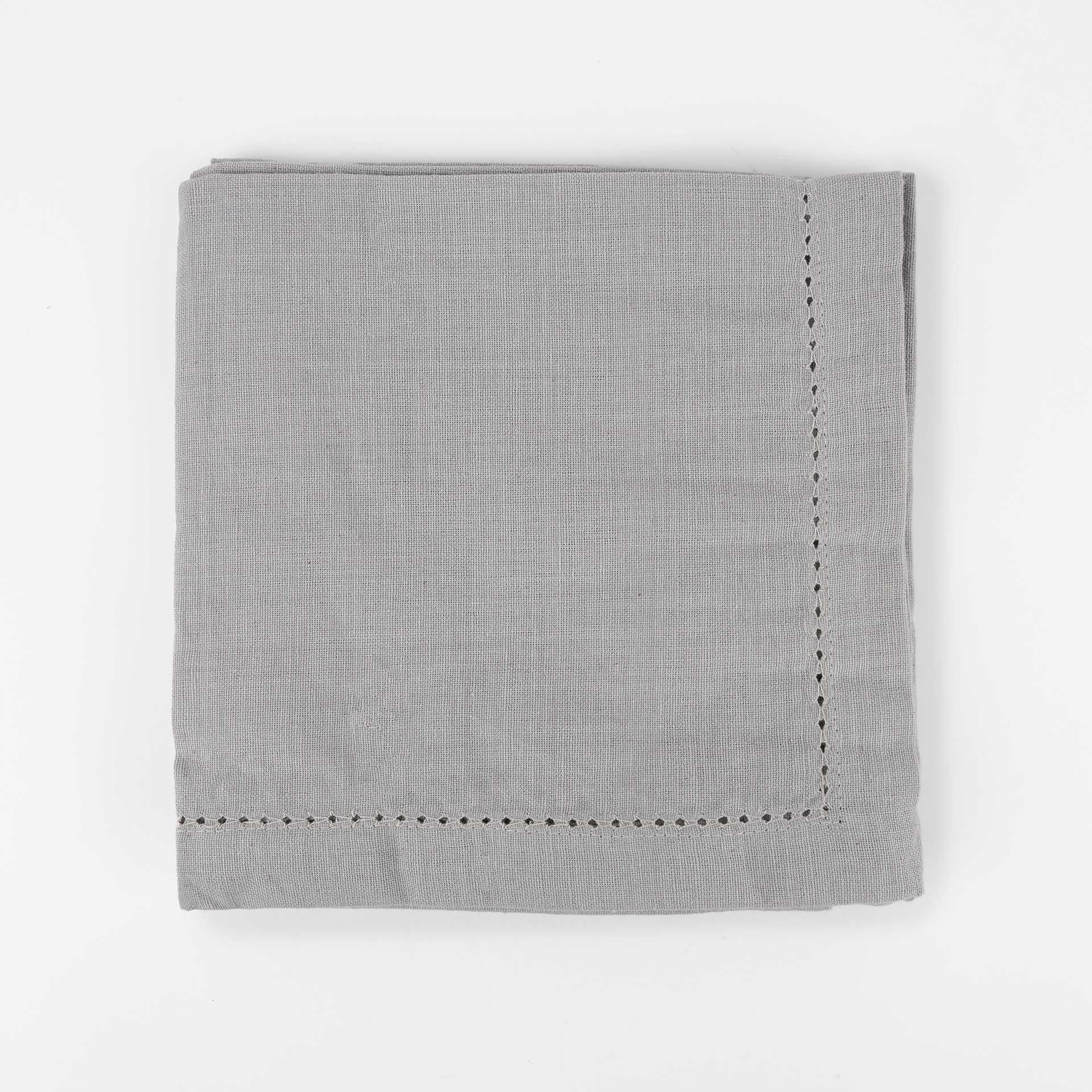 Set de 4 servilletas de algod&oacute;n grises 40x40cm