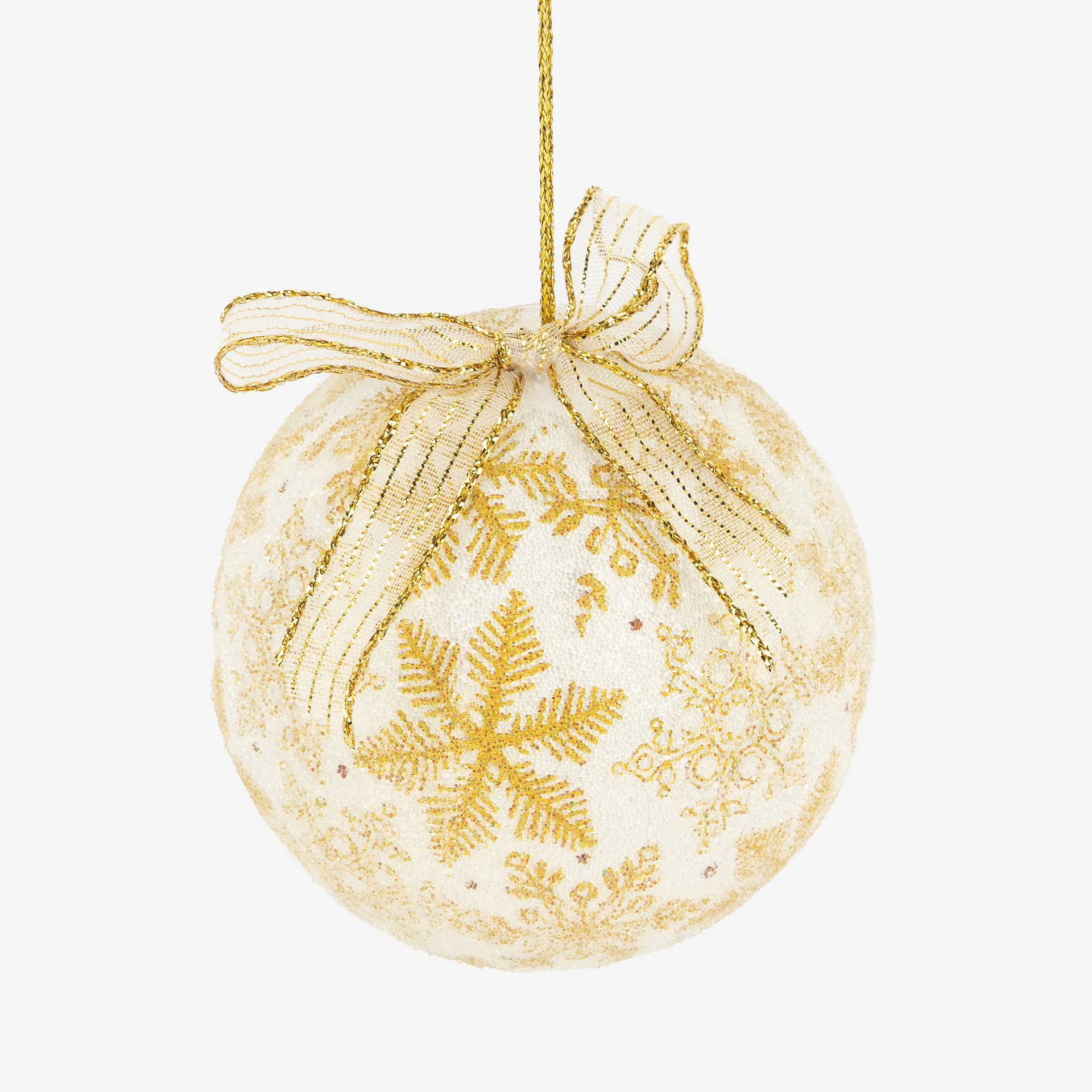 Set de 6 bolas decorativas doradas Ø7,5cm