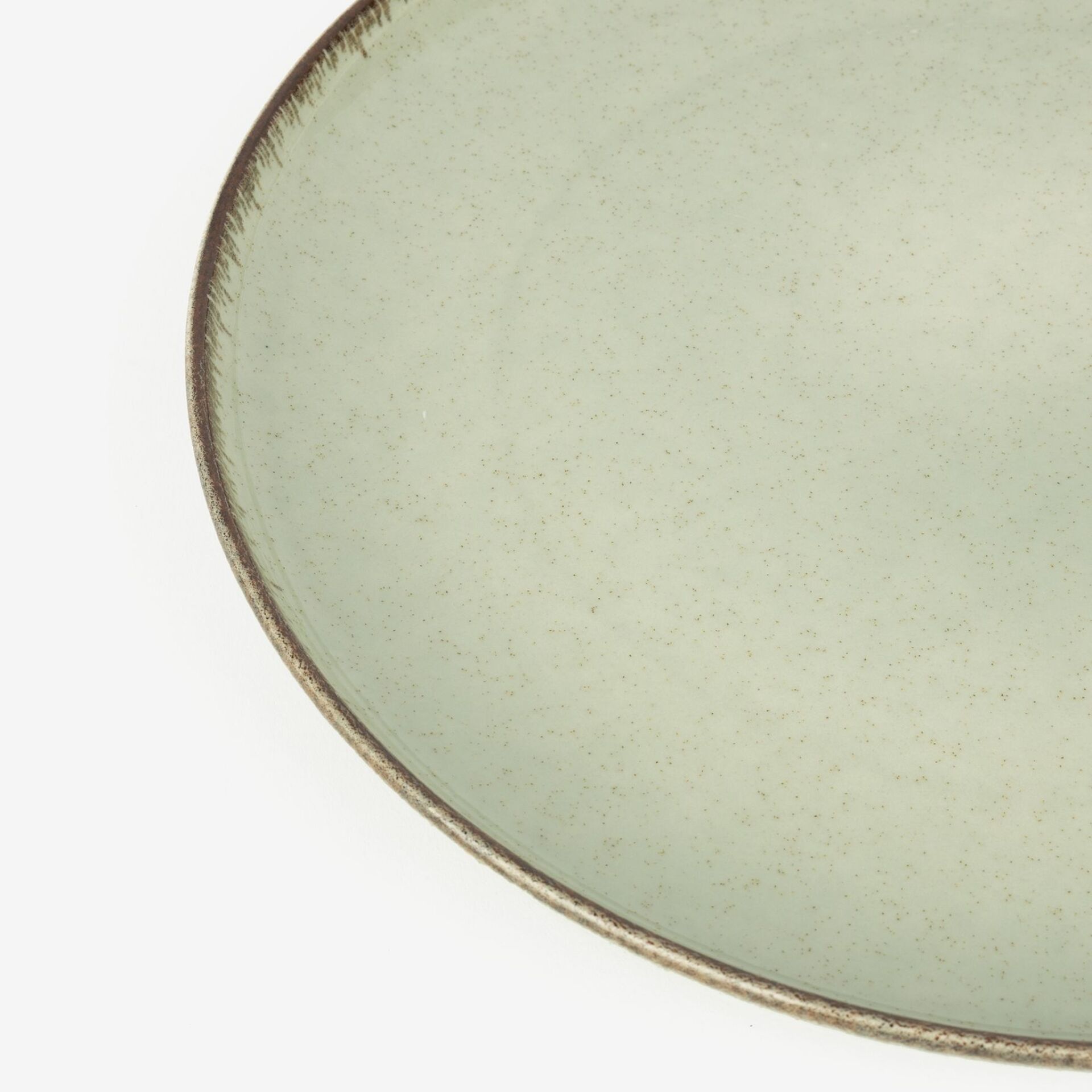 Plato llano de porcelana verde Olite &Oslash;27cm