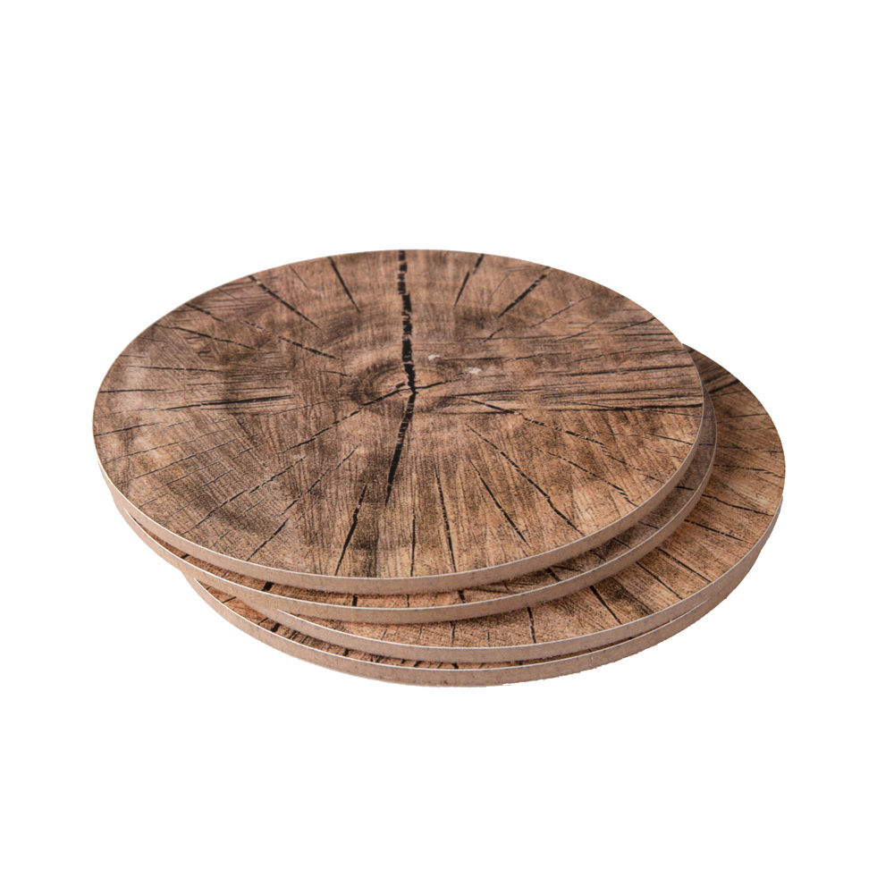 Set de 4 posavasos de corcho &Oslash;10cm