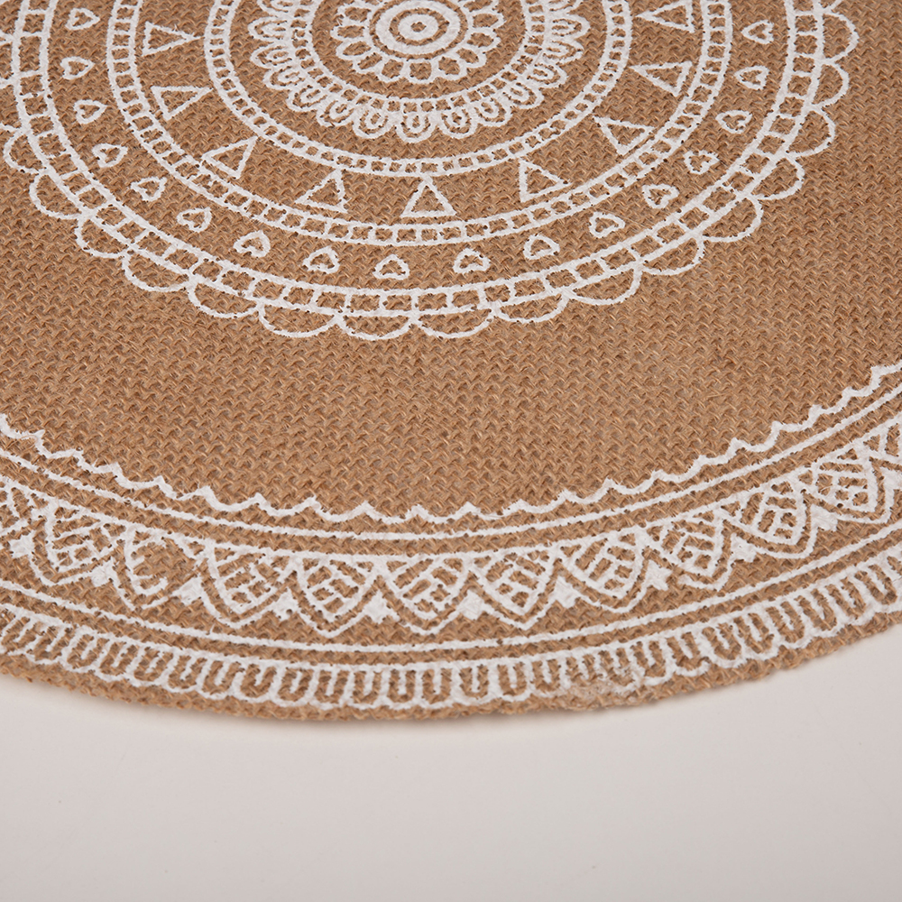 Mantel individual de yute Crochet &Oslash;38cm