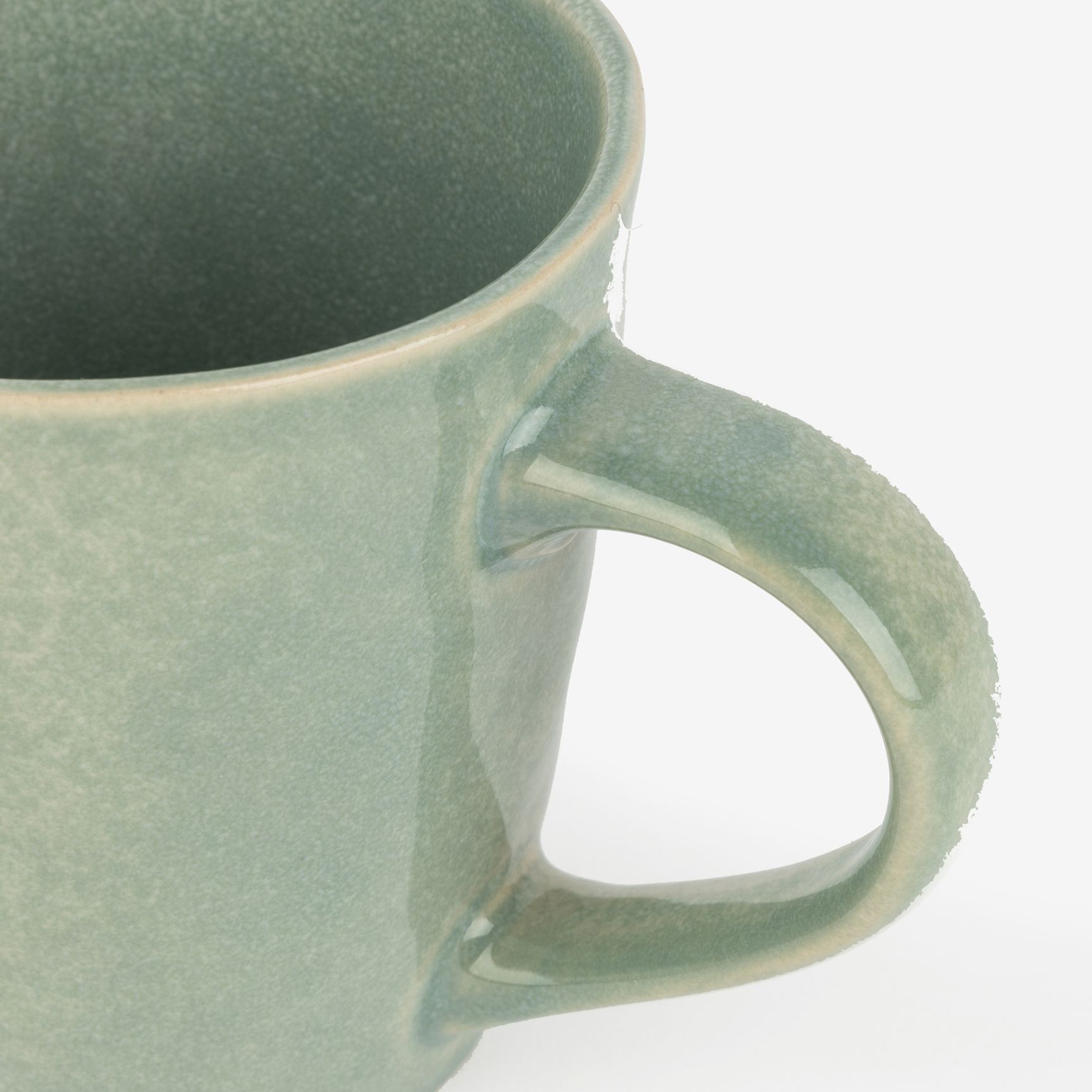 Mug verde de gres Arlet 35cl Ø9x10cm