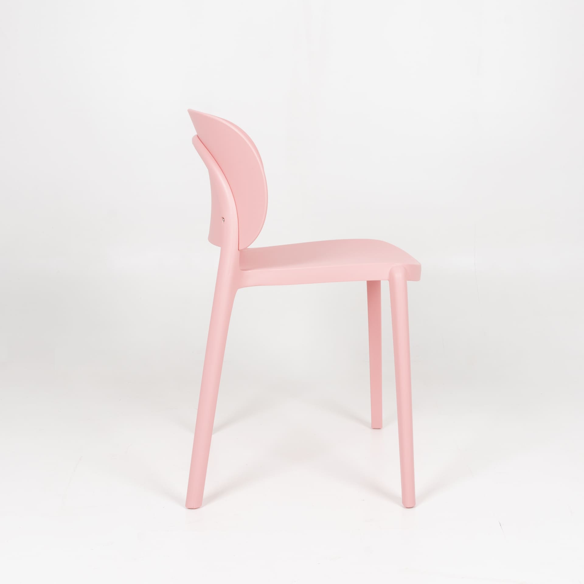 Silla de comedor apilable rosa Daniela 50x49cm