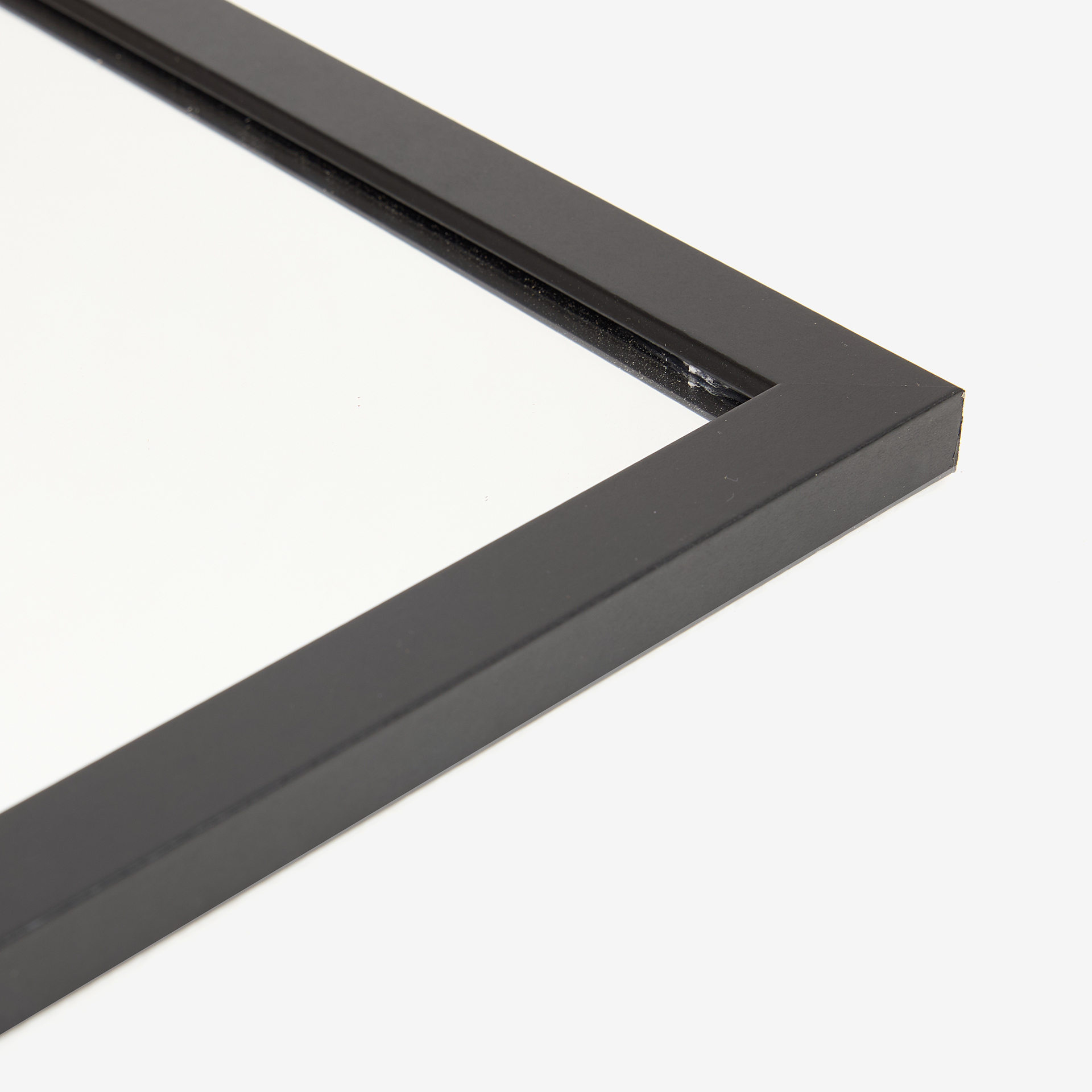 Set de 2 espejos de pared rectangulares de madera negra Belto 40x50cm