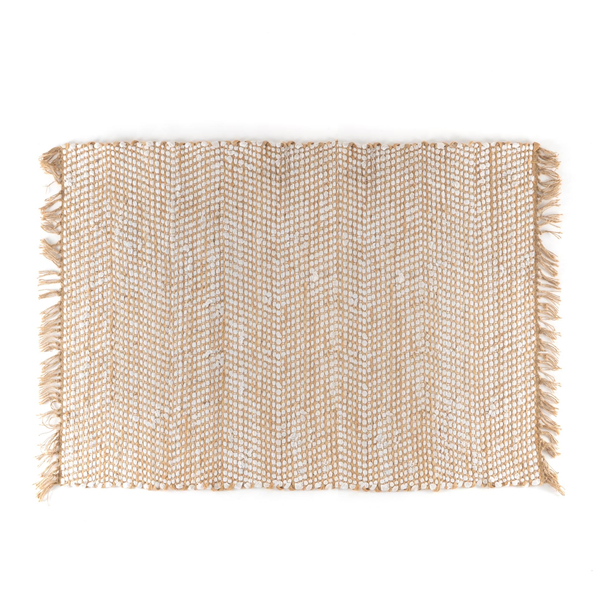 Alfombra de yute y algod&oacute;n Clay 120x90cm