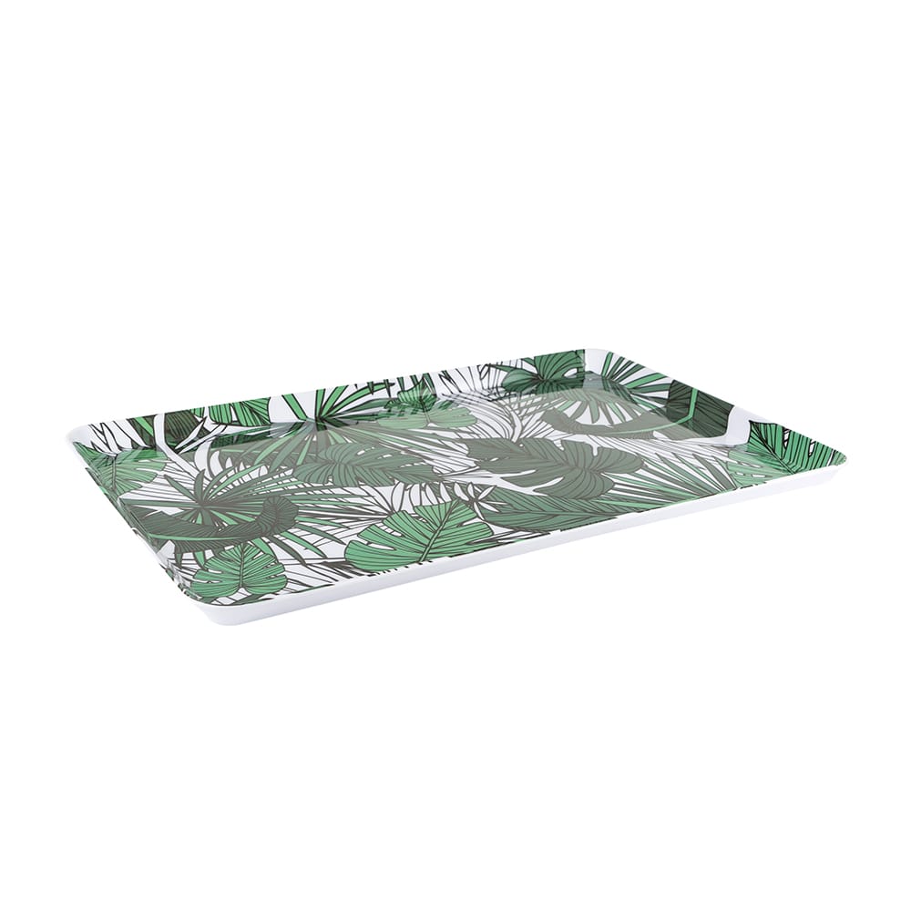 Bandeja De Servir De Melamina 45x30 Cm – Diseño Exótico, Fácil De Limpiar Y Apilar, Para Cocina O Desayunos
