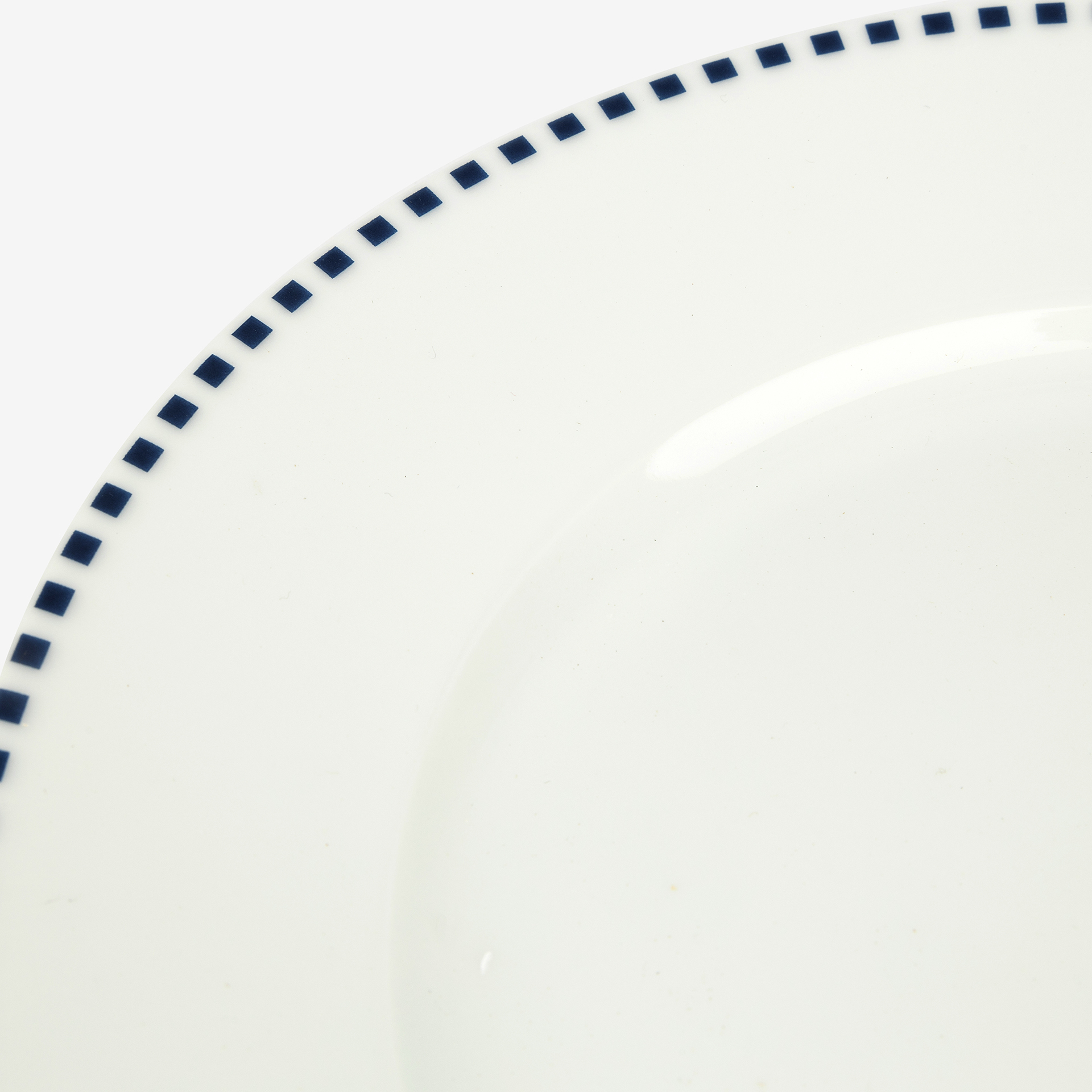 Plato de postre de porcelana Blue Square 21cm