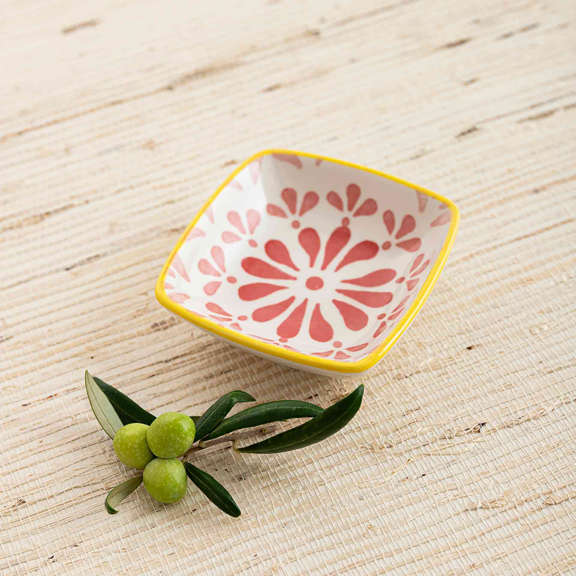 Plato cuadrado de cer&aacute;mica para aperitivos Suede 9,6x9,6cm