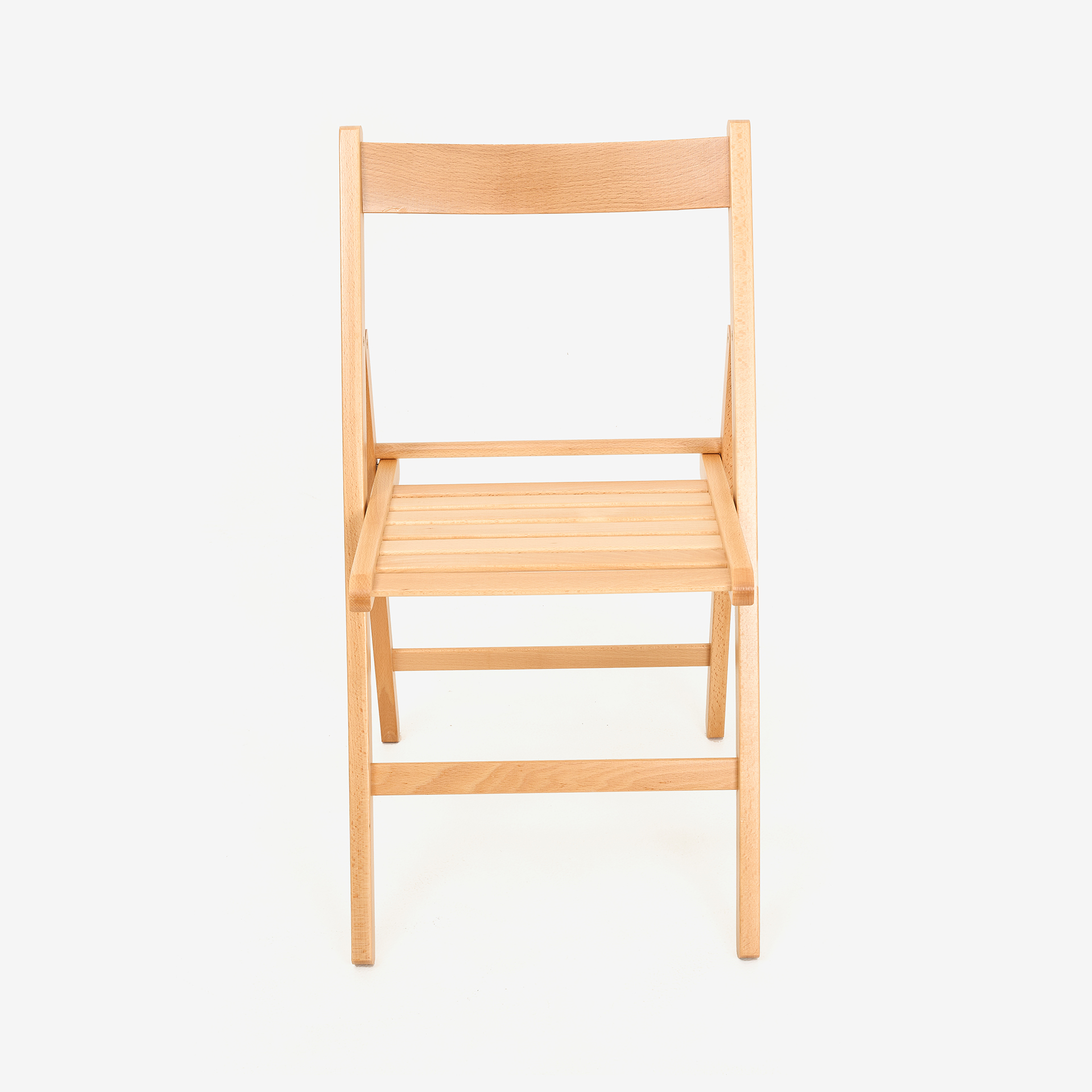 Silla plegable de madera de haya natural Gema 43x48x79cm