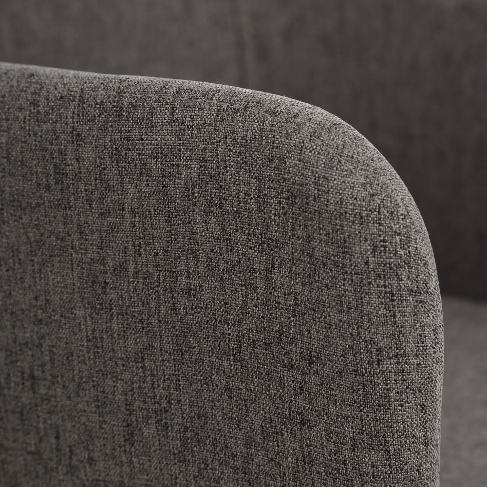 Set de 2 sillas de comedor con reposabrazos de metal gris Caleb 52x53x77cm