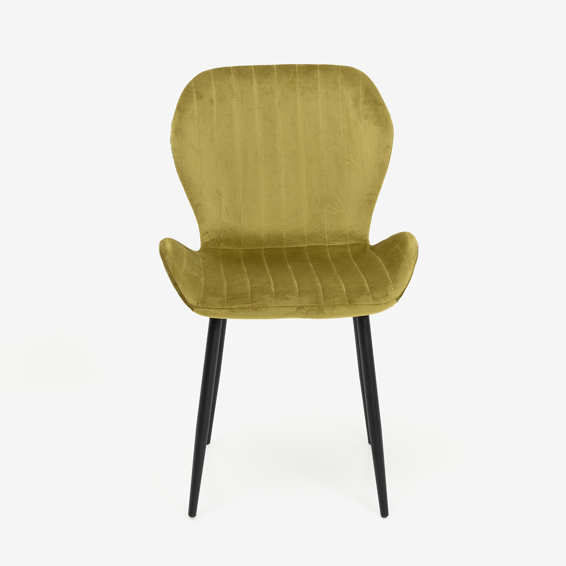 Silla de comedor de terciopelo verde Lydia 54x50x86cm Clau&Chloe