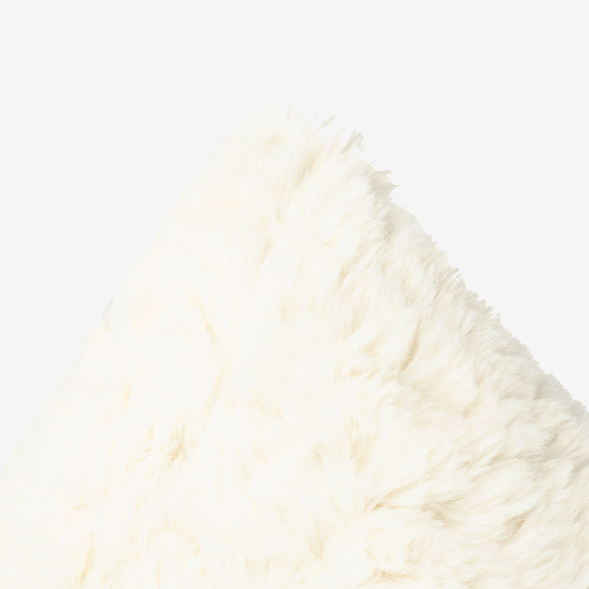 Funda de cojín de pelo blanco 45x45cm