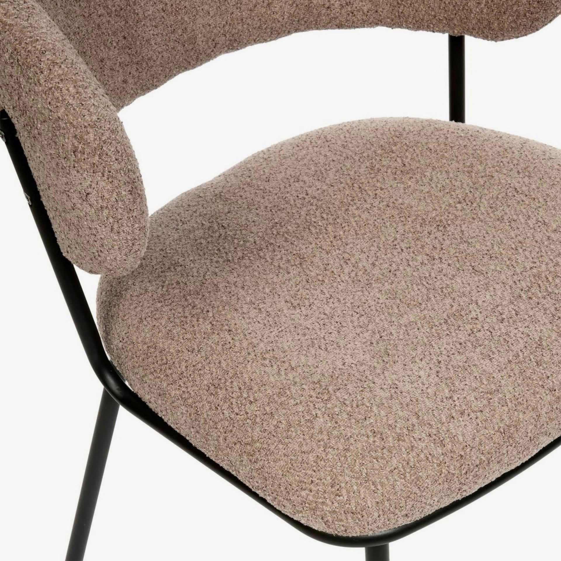 Sill&oacute;n de comedor topo de chenilla Borel 