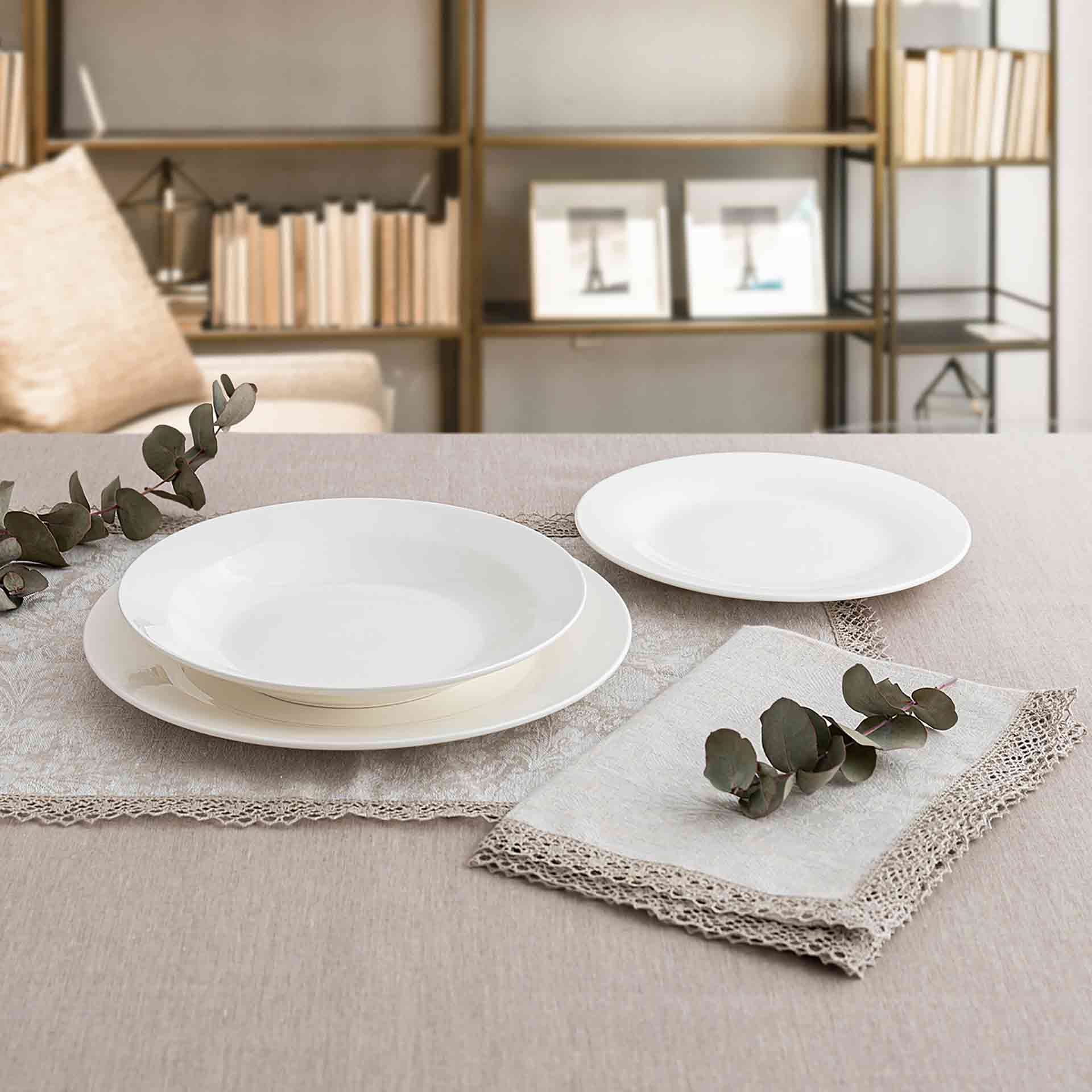 Vajilla de 18 piezas porcelana brillo Vetra