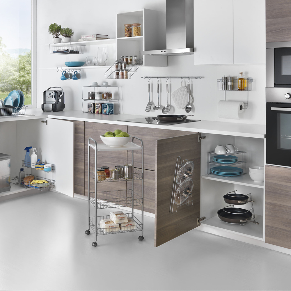 Estante de cocina esquinero con 3 alturas Palio 25x25x19cm