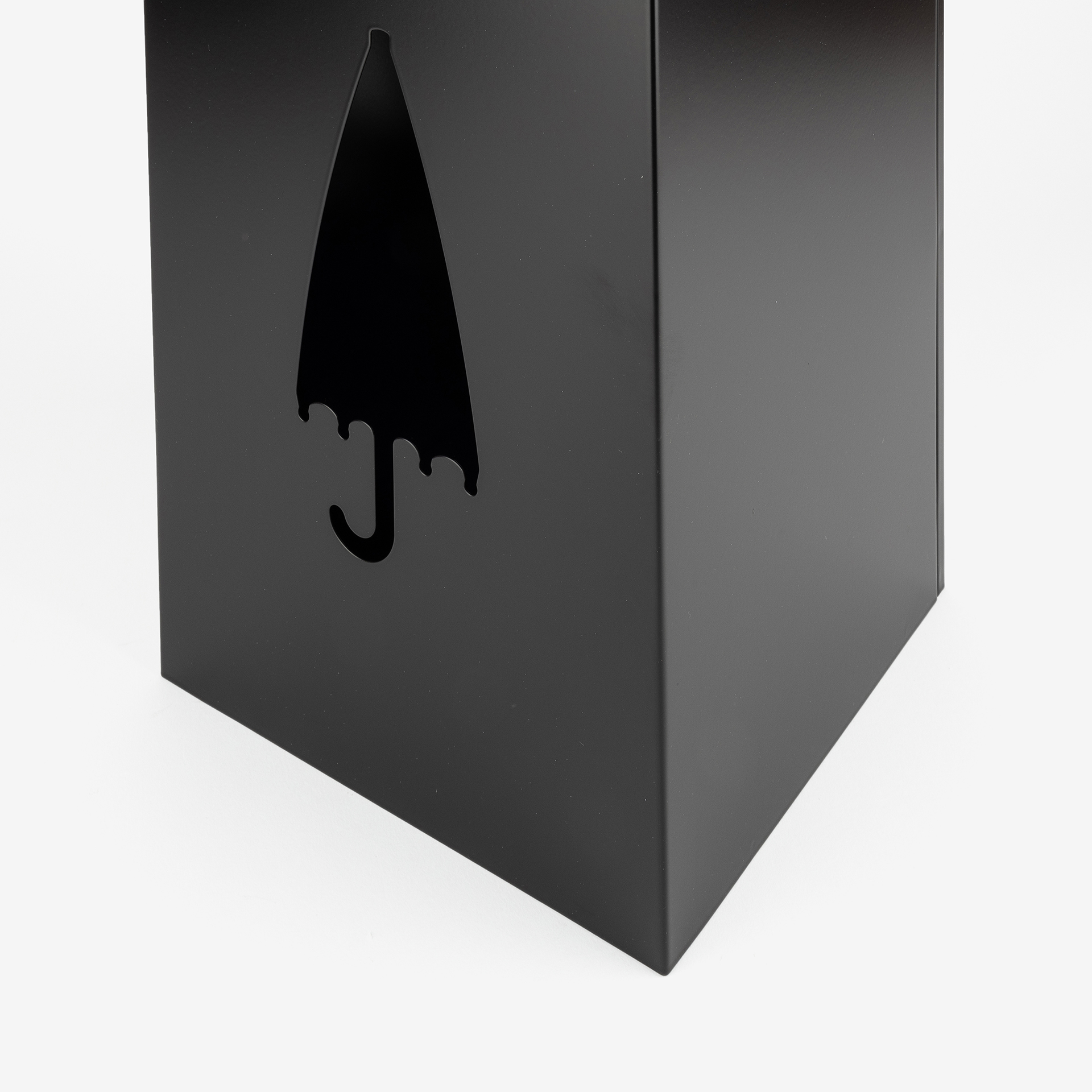 Paragüero de metal negro 19,5x19,5x47,5cm