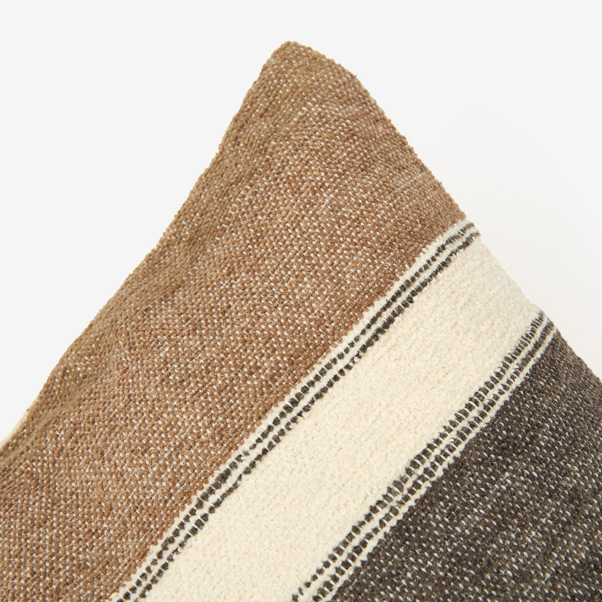 Funda de coj&iacute;n de chenilla rayas Micata 30x45cm