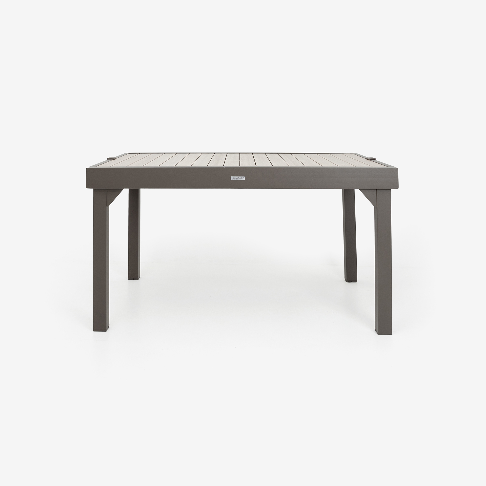 Mesa extensible gris de aluminio Palma 140/270x90cm