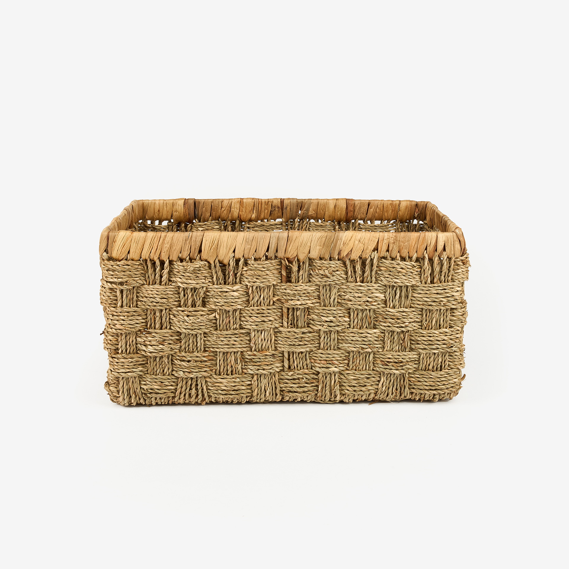 Cesta con asas de fibras naturales Arria 34x20x20cm